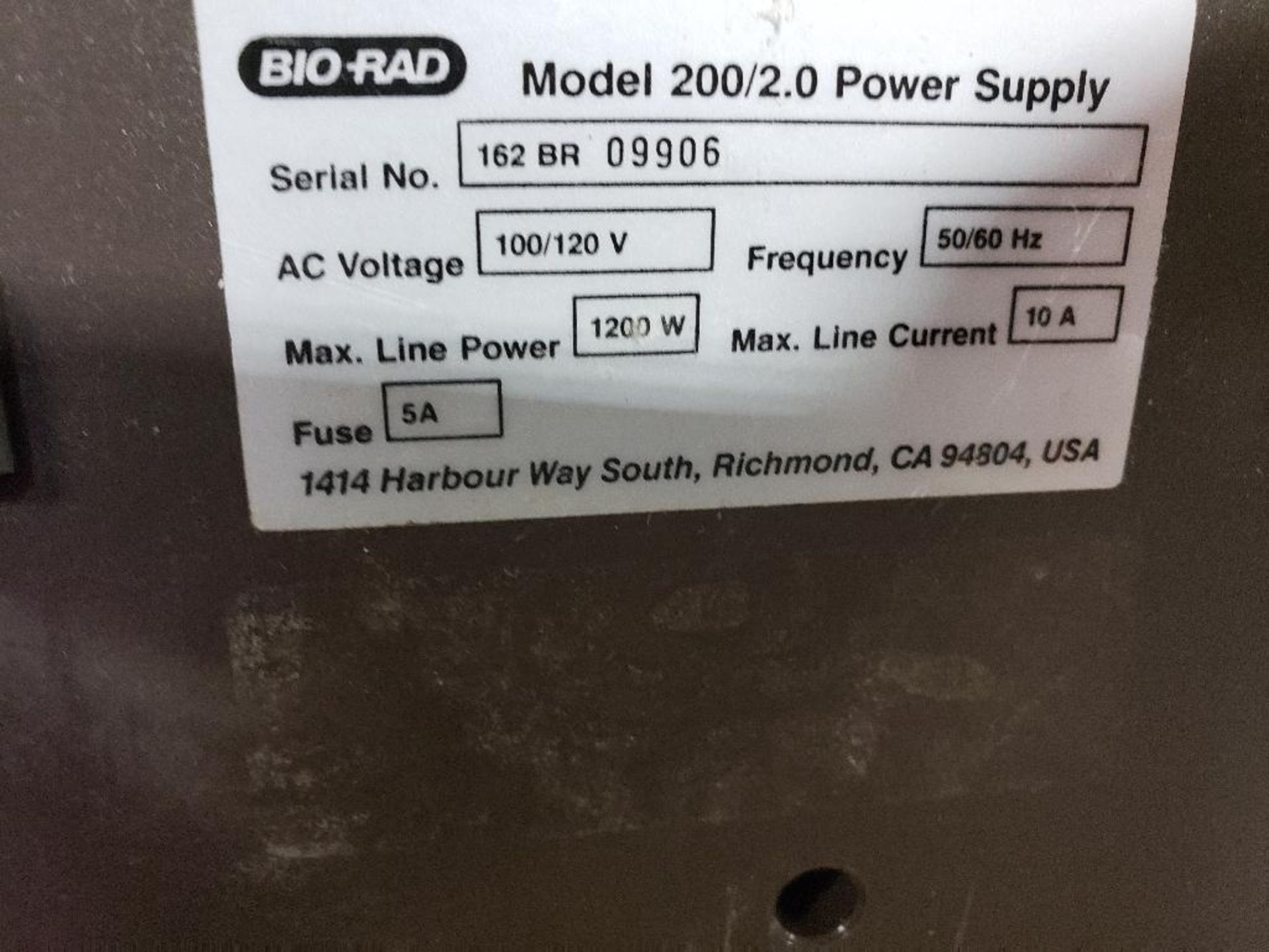 Bio-Rad power supply. Model 200/2.0. - Image 5 of 5