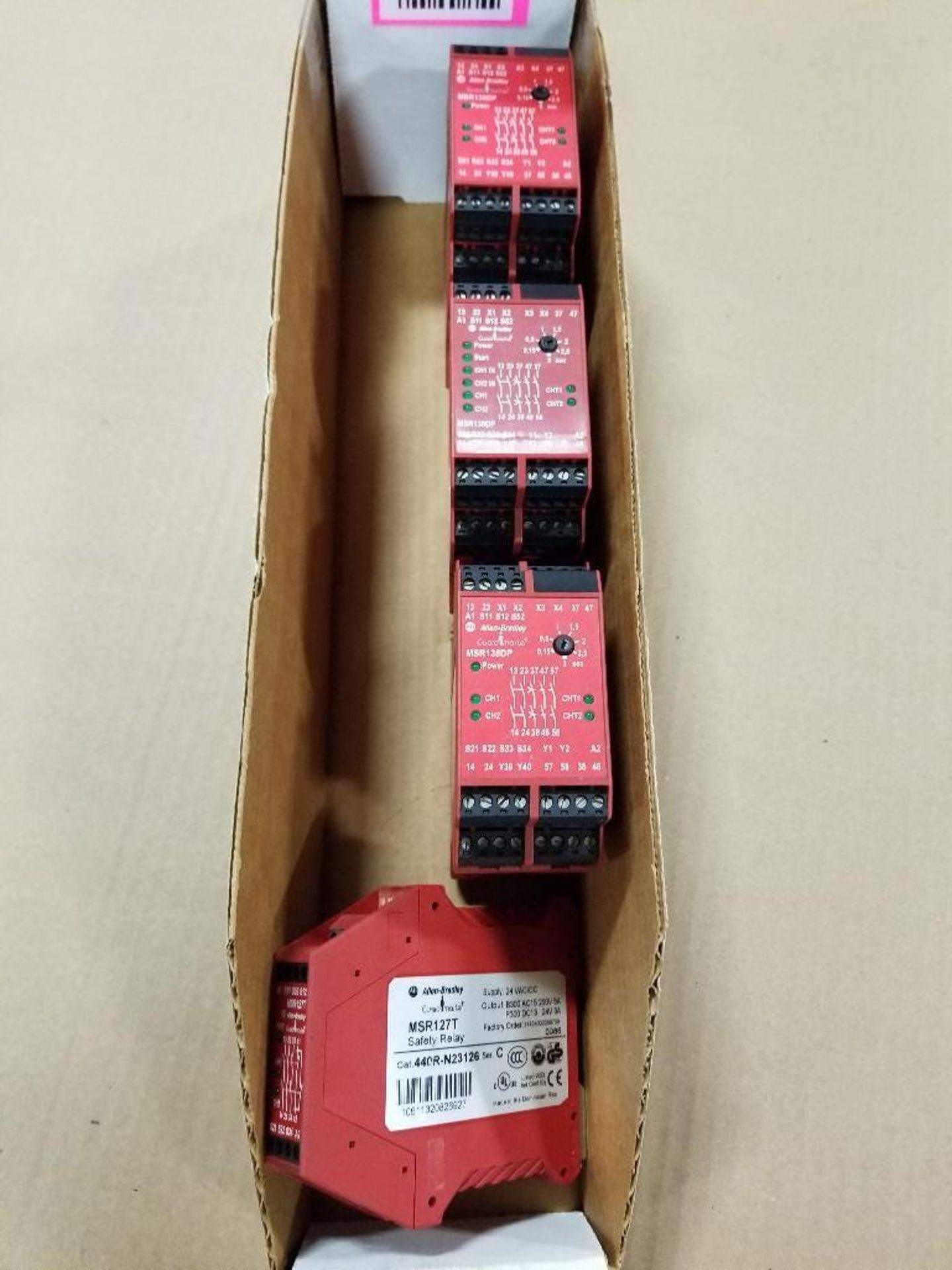 Qty 4 - Allen Bradley Guardmaster safety relay. Assorted models as pictured.