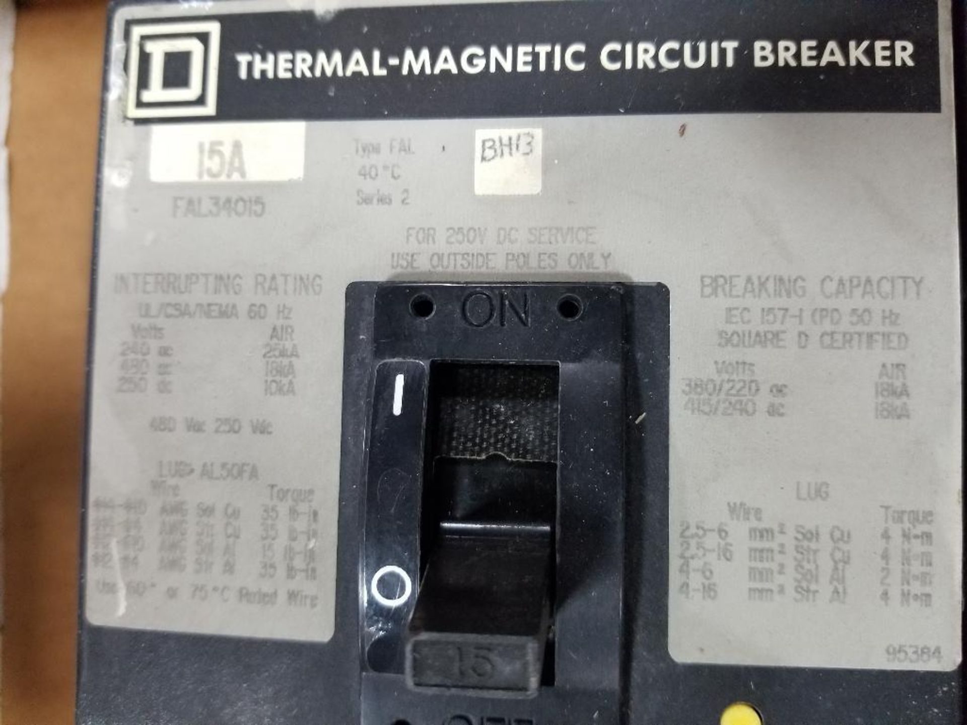 Qty 3 - Square D molded case breakers. - Image 2 of 2