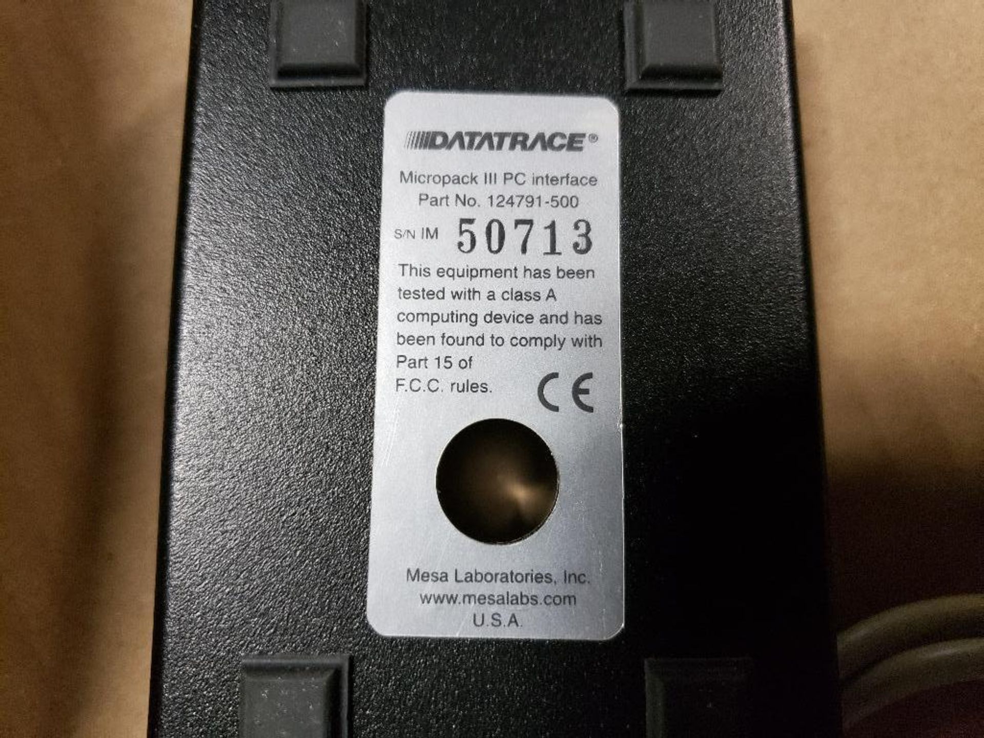DataTrace PC interface. Part number 124791-500. - Image 3 of 4