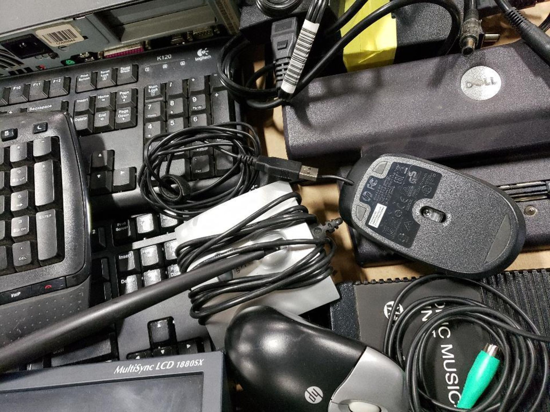 Assorted monitors, keyboards, and other computer hardware. - Image 11 of 17