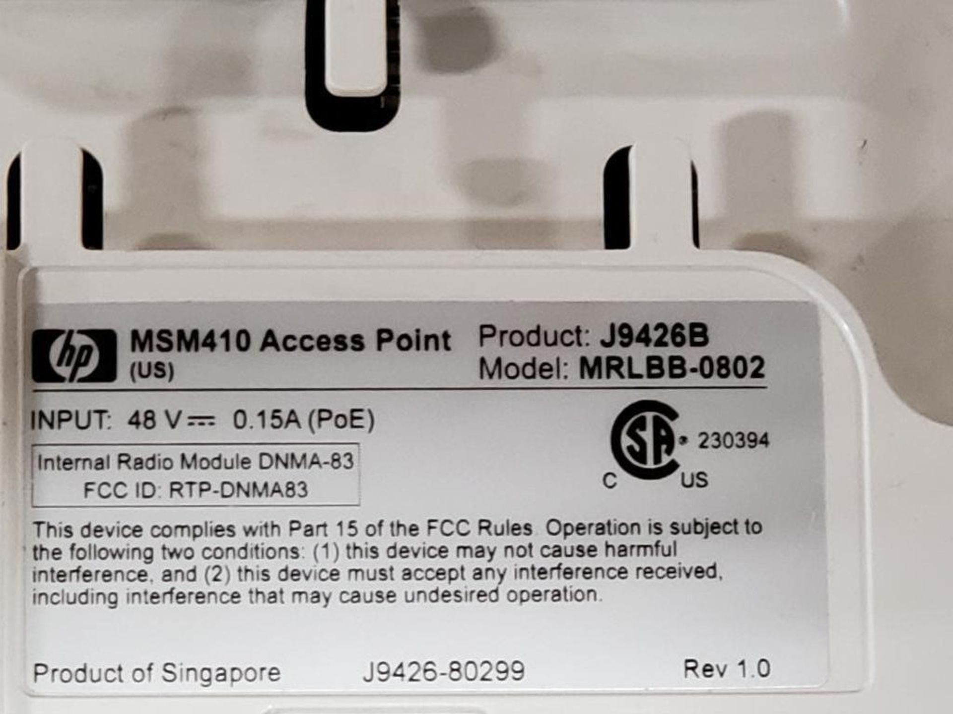 Qty 4 - HP Procurve access point. Model MSM410. - Image 4 of 6