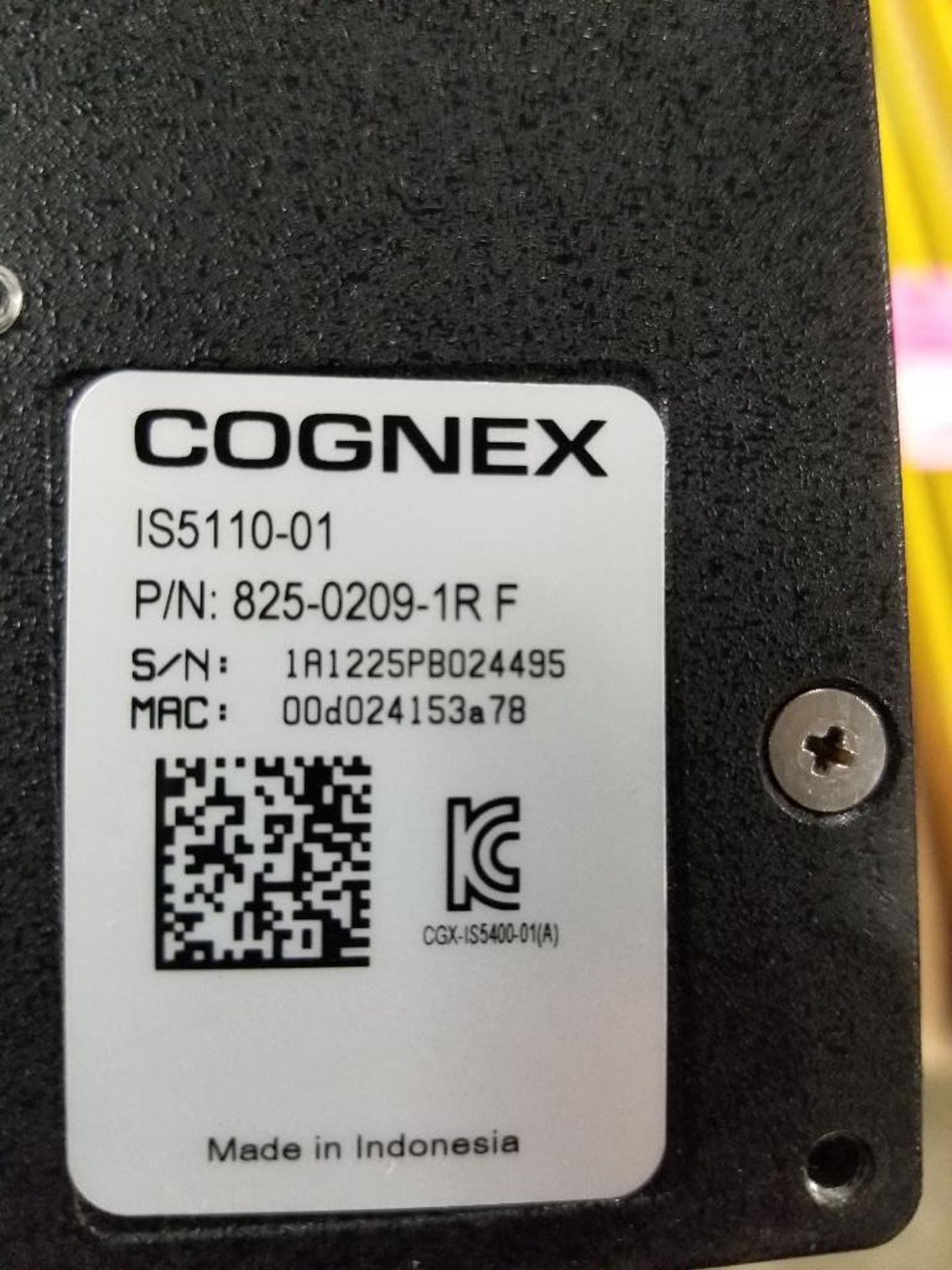 Qty 2 - Cognex vision camera. Model IS5110-01. Part number 825-0209-1R-F. - Image 4 of 4