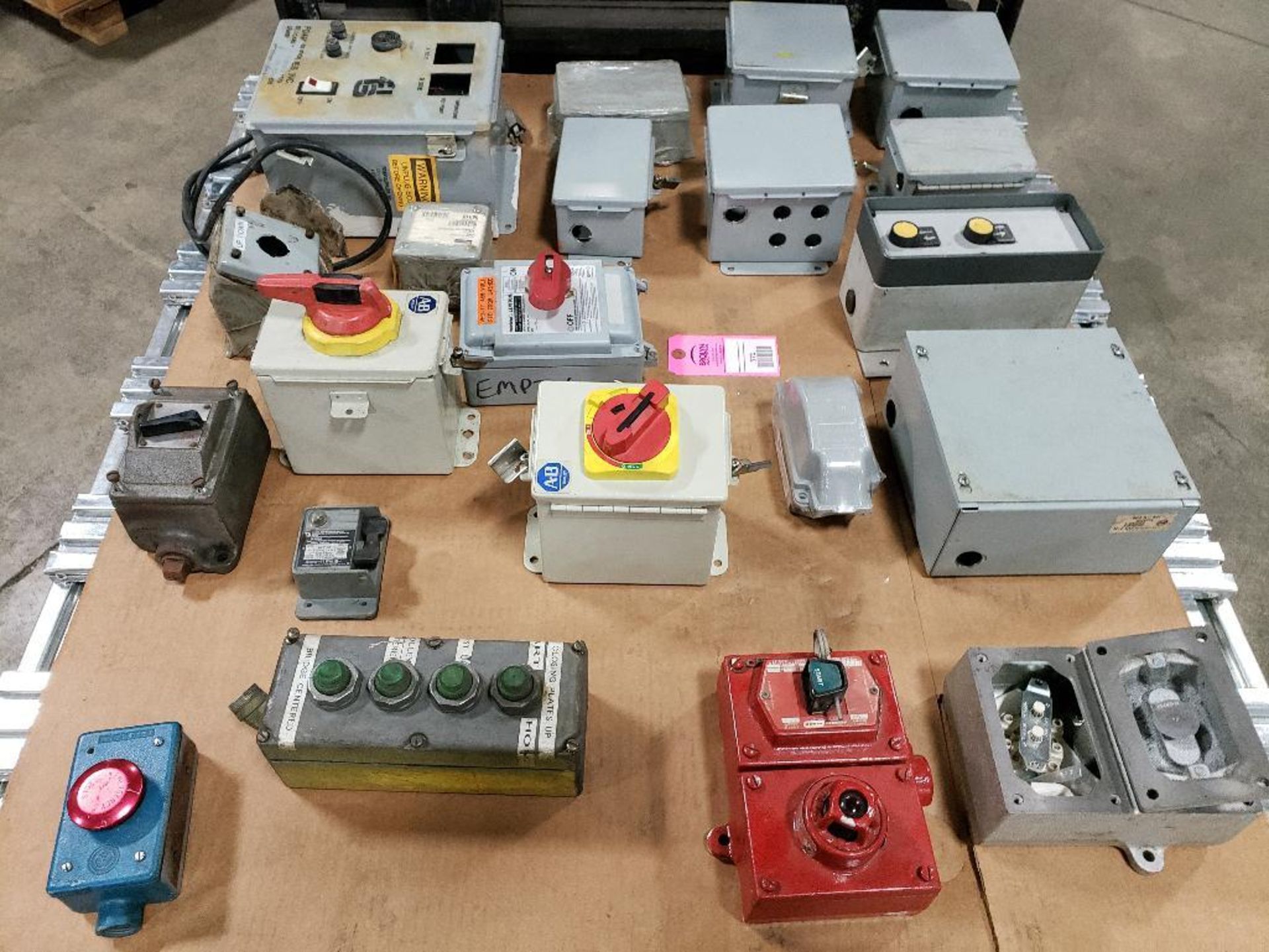 Pallet of assorted parts and electrical.