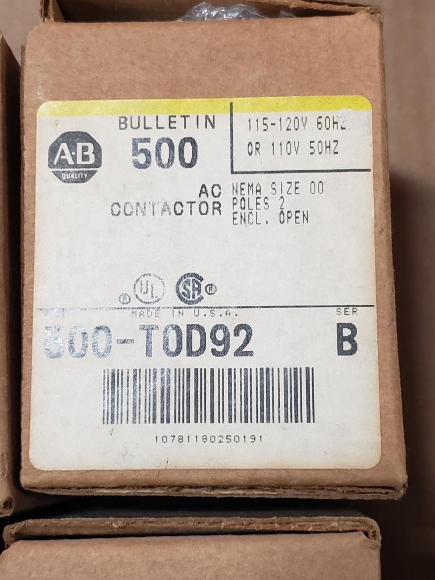 Qty 4 - Allen Bradley catalog 500-TOD92. New in box. - Image 2 of 2