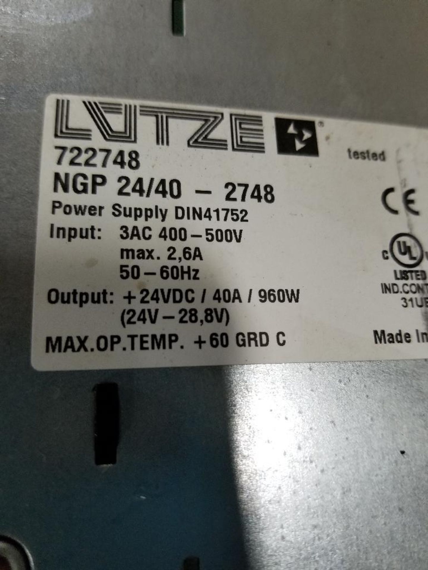 Qty 2 - Power supply from Siemens and Lutze. - Image 5 of 5