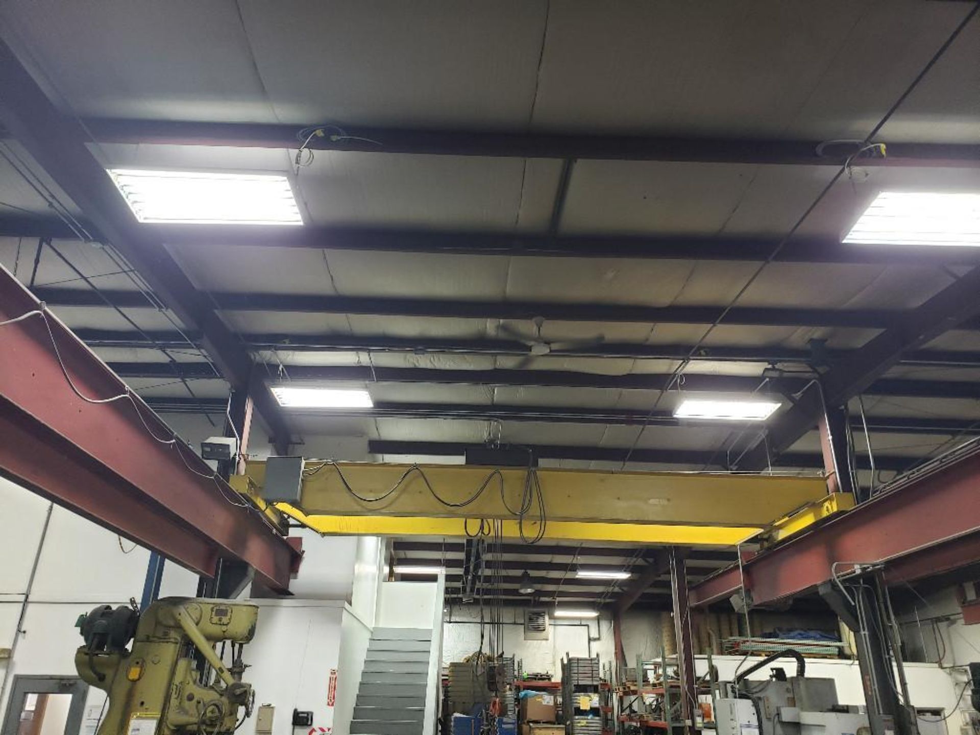 5 ton double girder top riding crane system. 5 ton CM meteor cable hoist. - Image 10 of 26