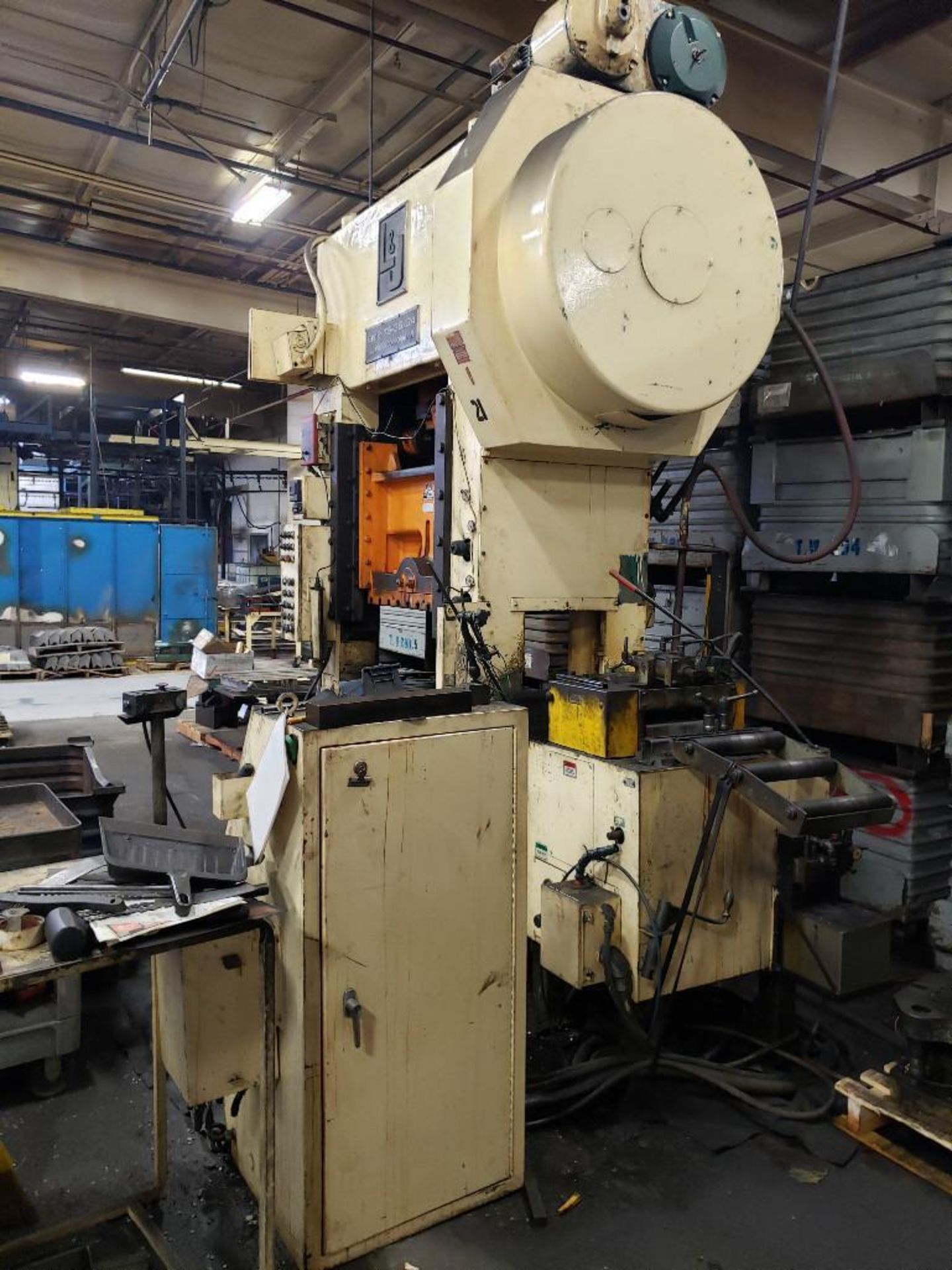 75 ton L&J Press corporation straight side mechanical press. Model EM2-75-36x24. Ser EI750144A. . - Image 4 of 31