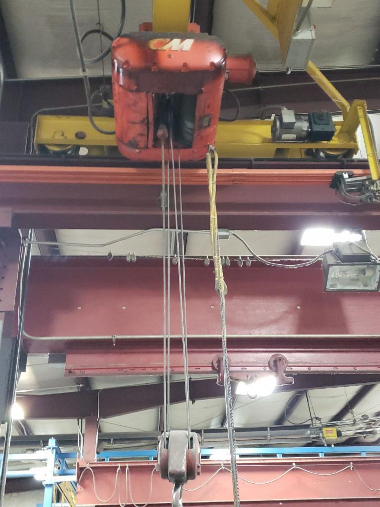 5 ton Dearborn single girder top riding crane system. 3 ton CM meteor cable hoist. - Image 11 of 26
