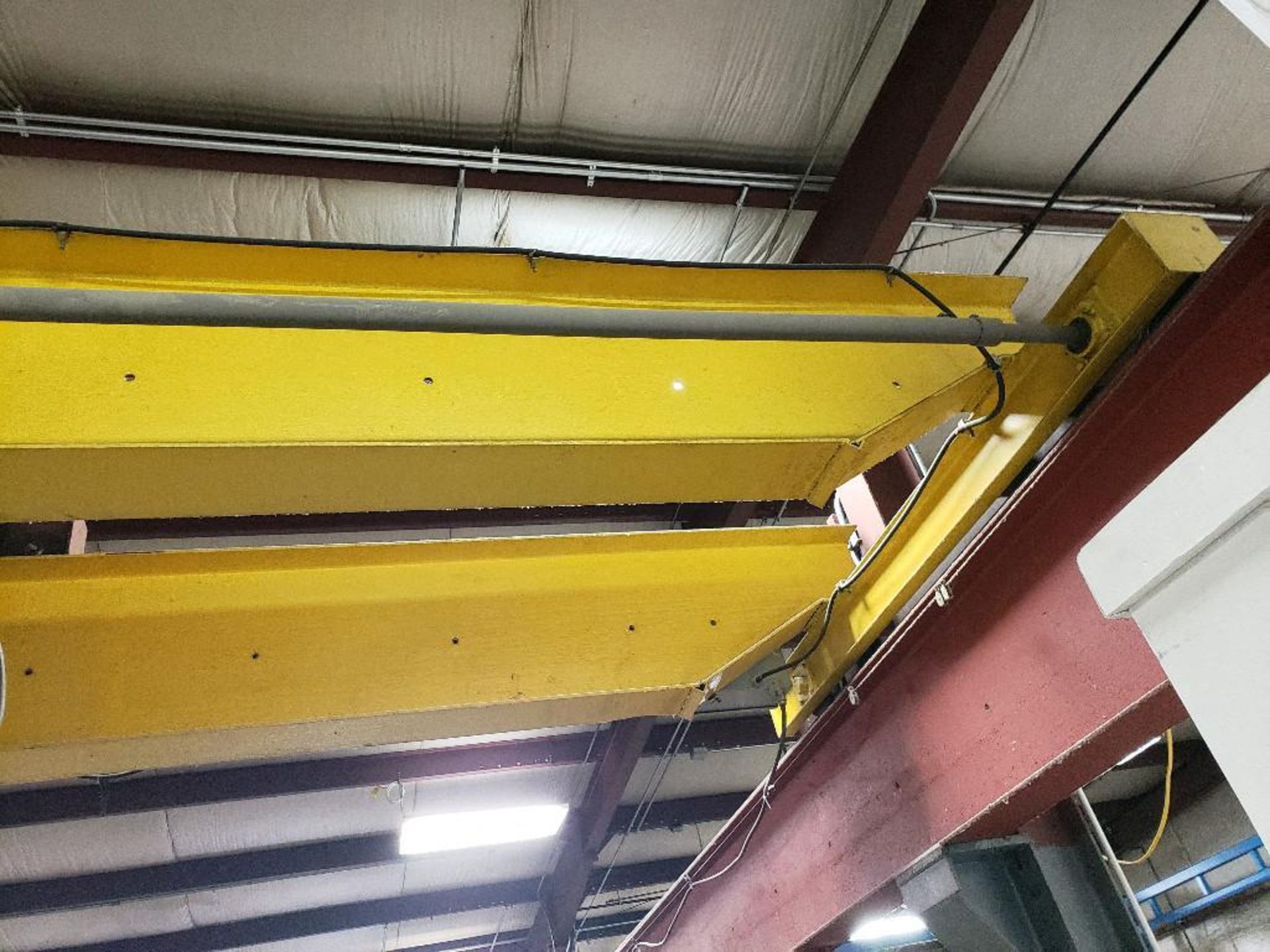 5 ton double girder top riding crane system. 5 ton CM meteor cable hoist. - Image 18 of 26