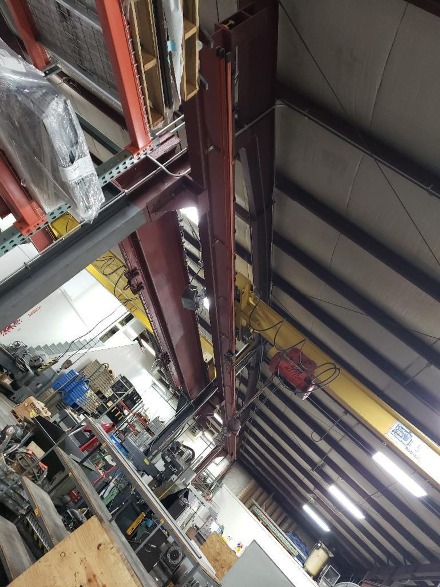 5 ton Dearborn single girder top riding crane system. 3 ton CM meteor cable hoist. - Image 19 of 26