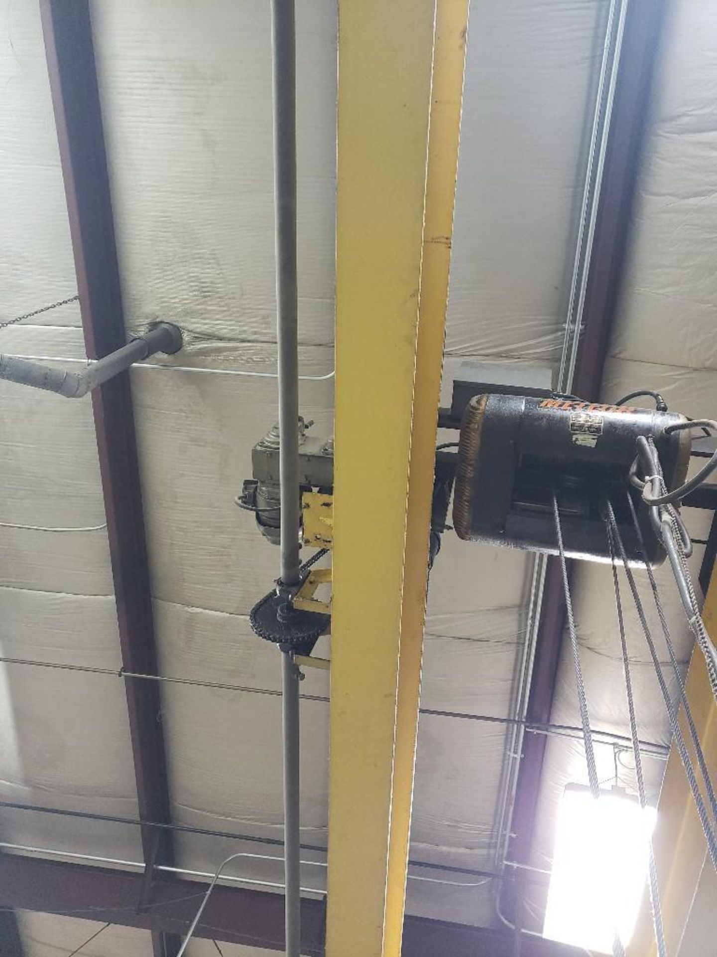 5 ton double girder top riding crane system. 5 ton CM meteor cable hoist. - Image 24 of 26