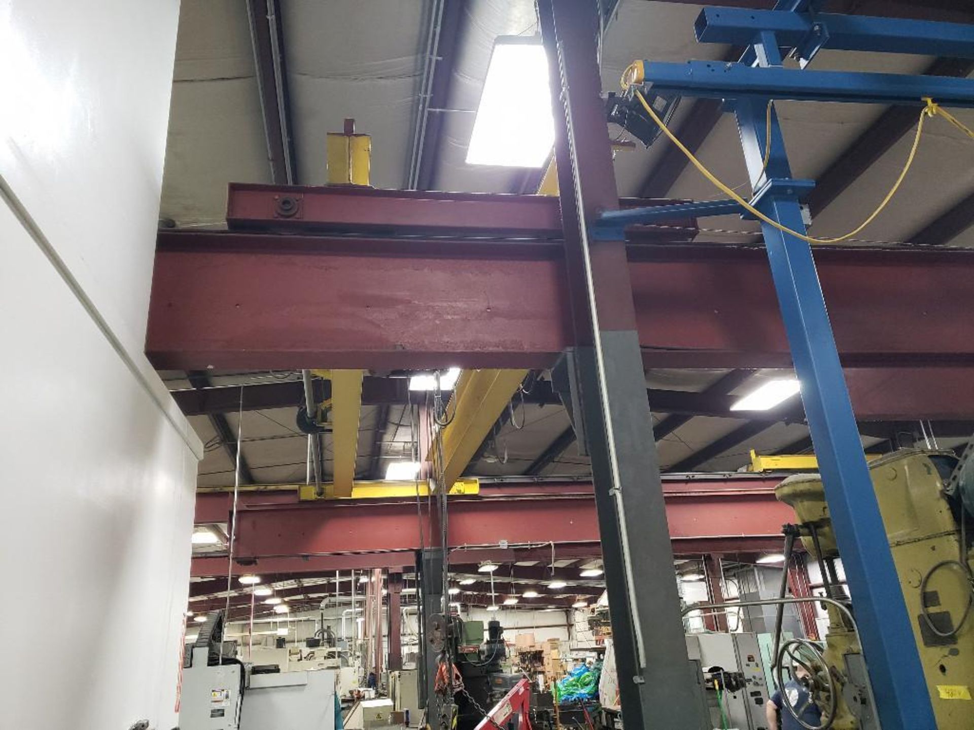 5 ton double girder top riding crane system. 5 ton CM meteor cable hoist. - Image 8 of 26