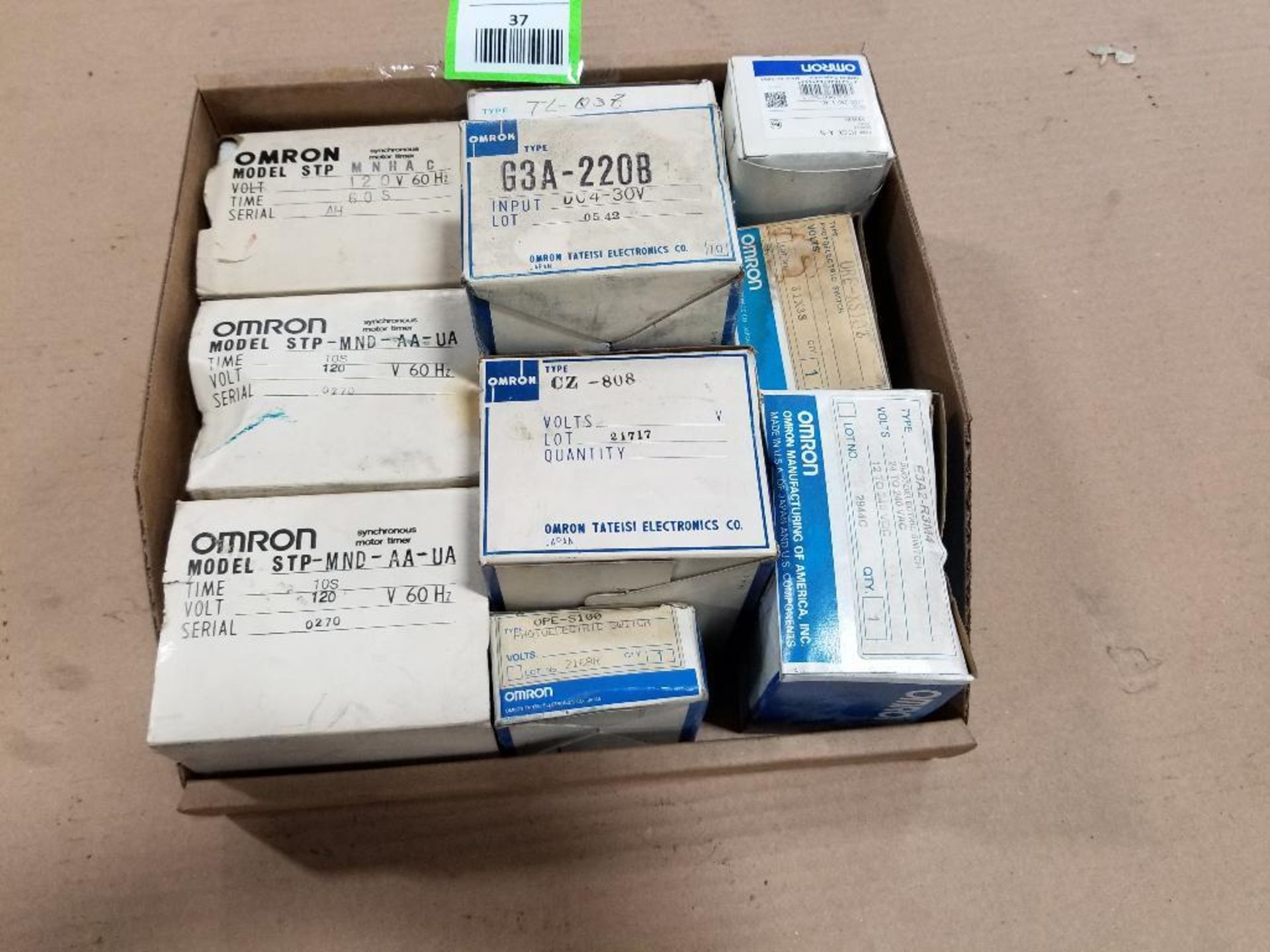 Qty 10 - Omron electrical parts. New in box.
