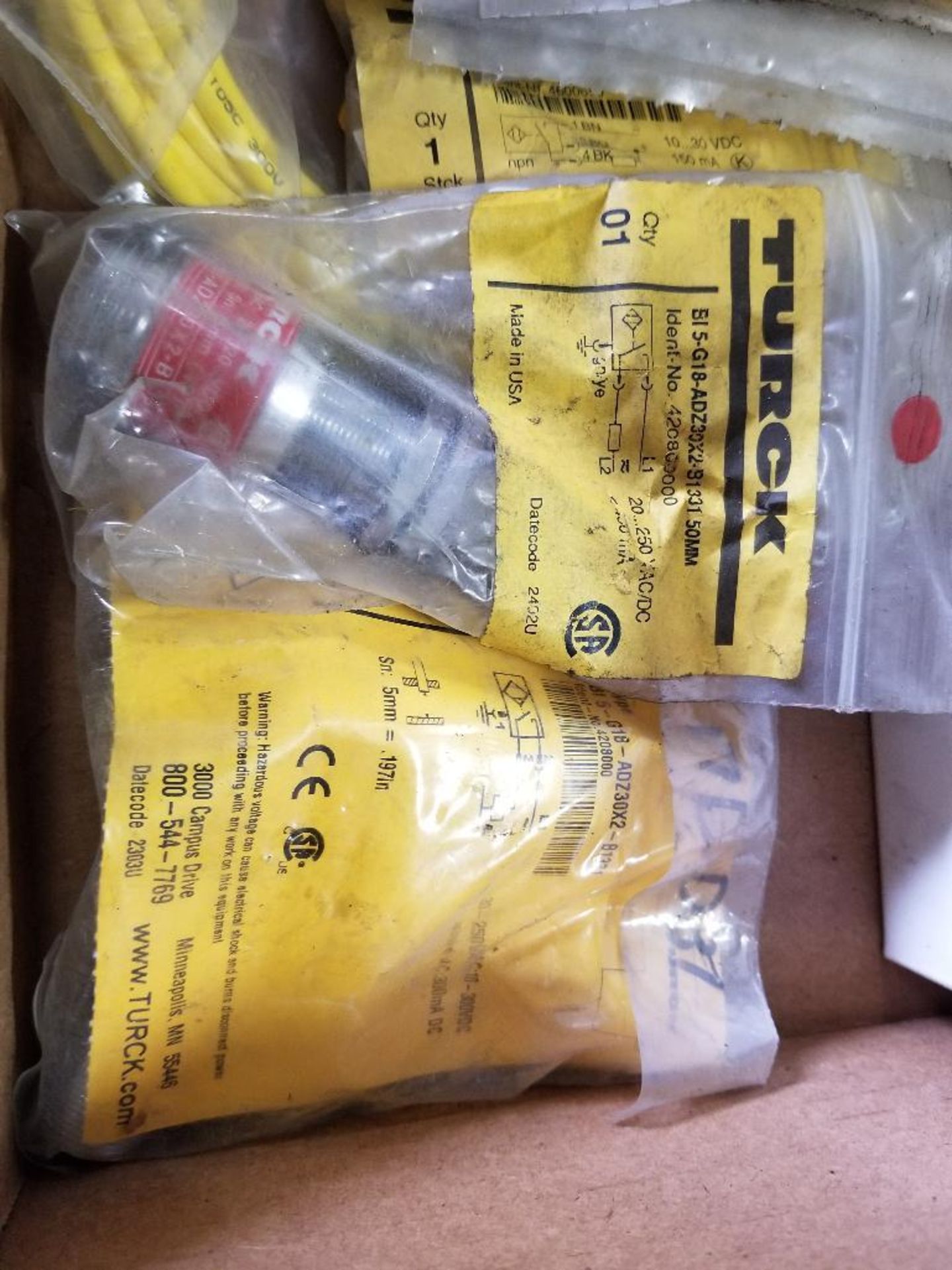 Qty 17 - Assorted Turck and Keyence electrical parts. New in package or box. - Image 3 of 7