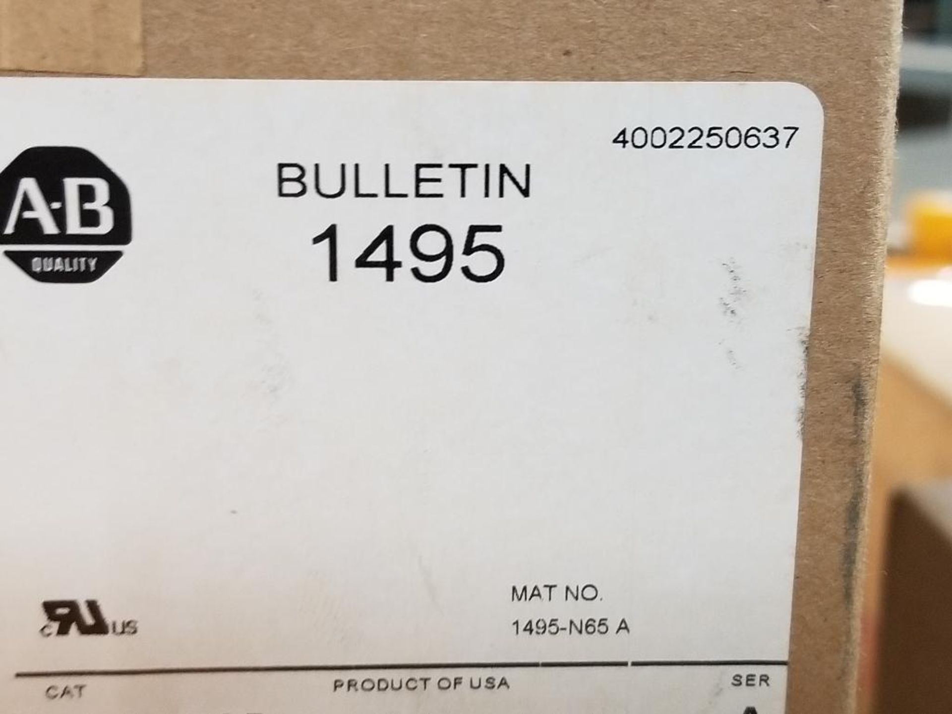 Qty 5 - Allen Bradley part. Catalog 1495-N65. New in box. - Image 2 of 3