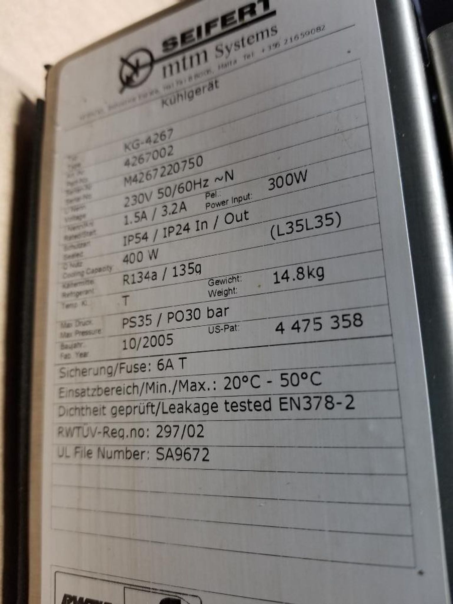 Slimline 1450btu cabinet air conditioner. Model KG-4267. - Image 4 of 4