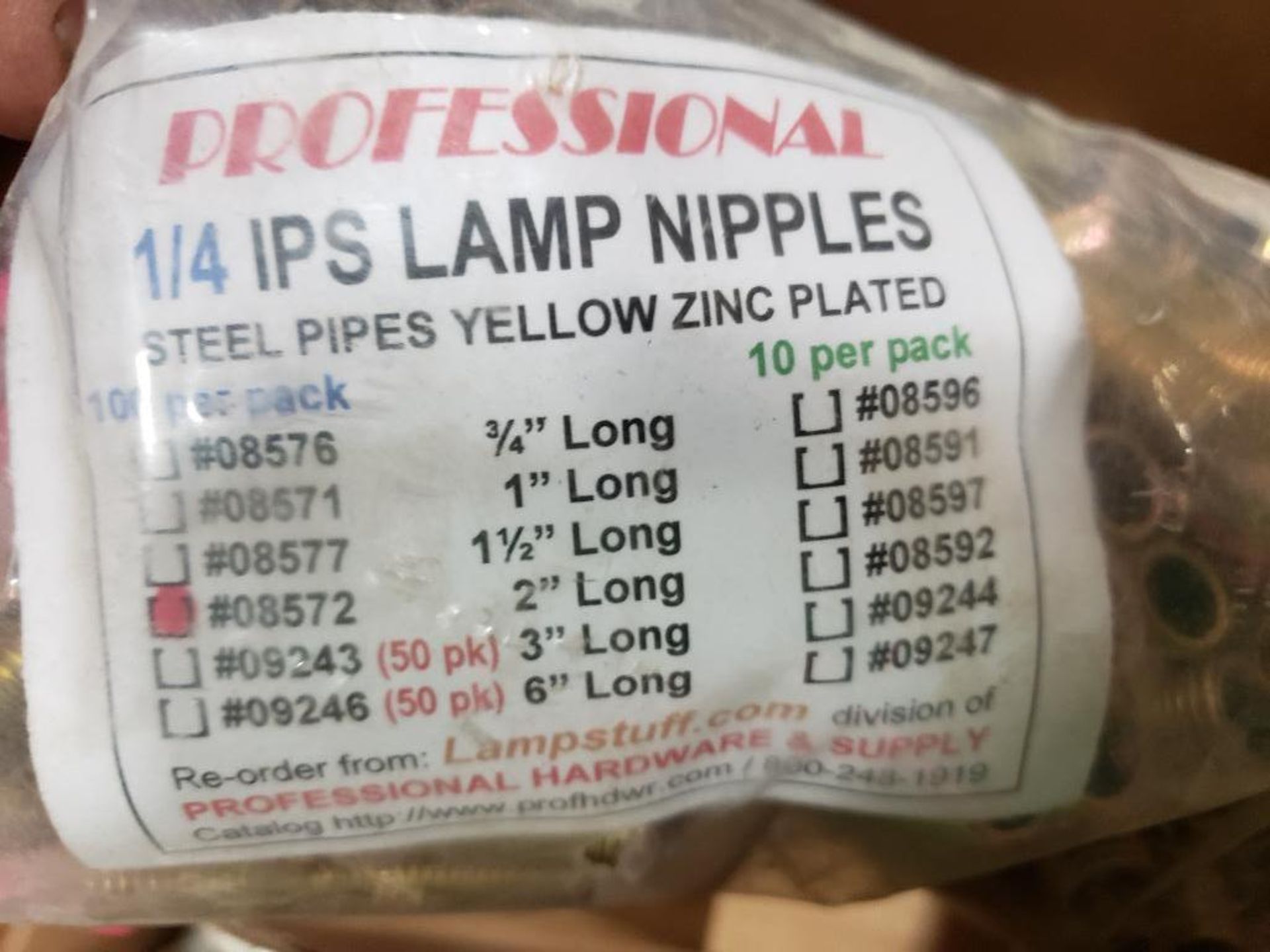 Professional Hardware & Supply 1/4 IPS Lamp Nipples 08572. - Image 3 of 4