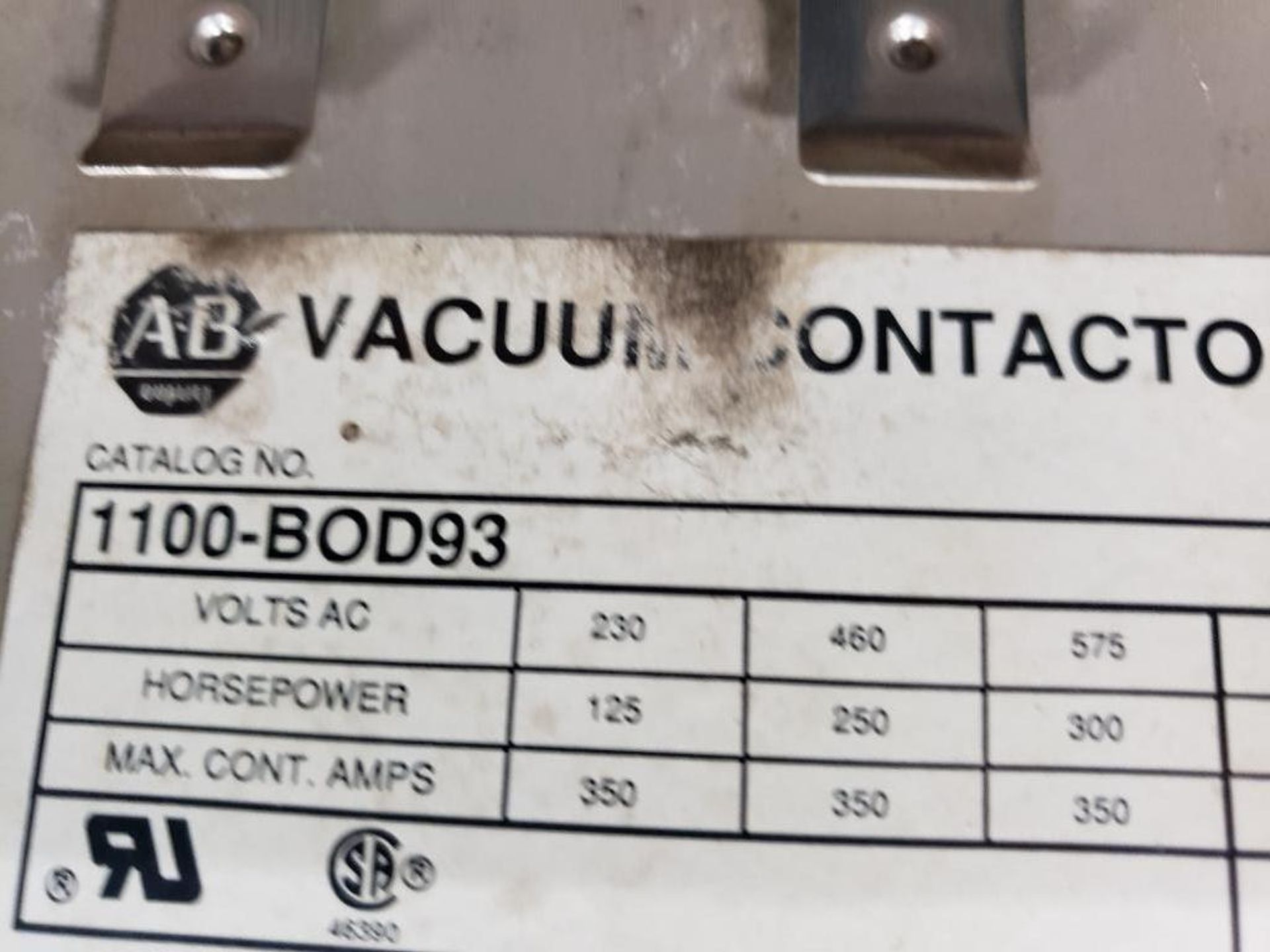 Allen Bradley vacuum contactor 1100-BOD93. - Image 4 of 5