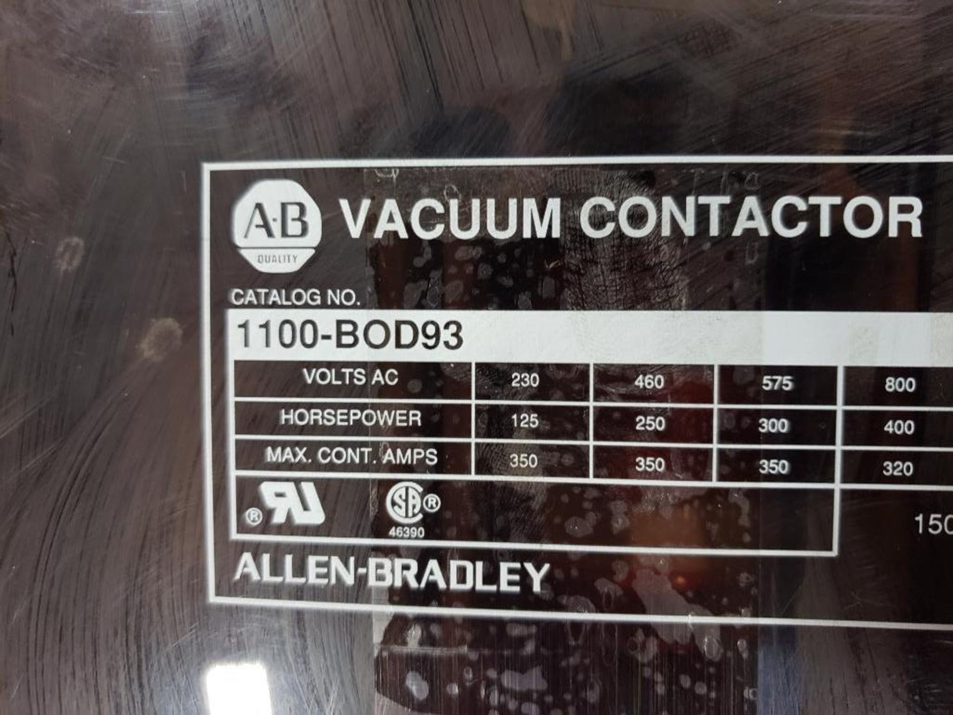 Allen Bradley vacuum contactor 1100-BOD93. - Image 2 of 6