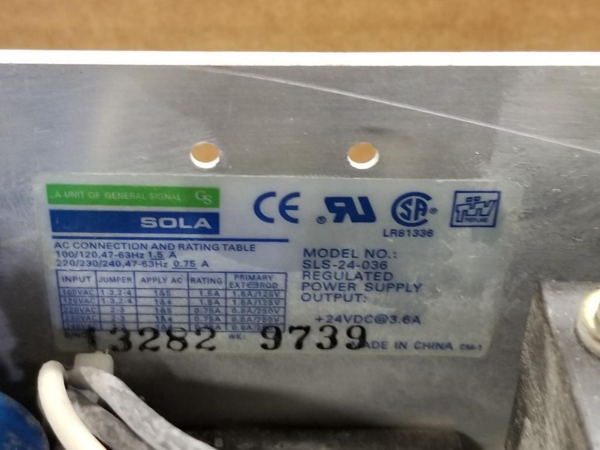 Qty 2 - Sola power supply. SLS-24-036. - Bild 3 aus 6