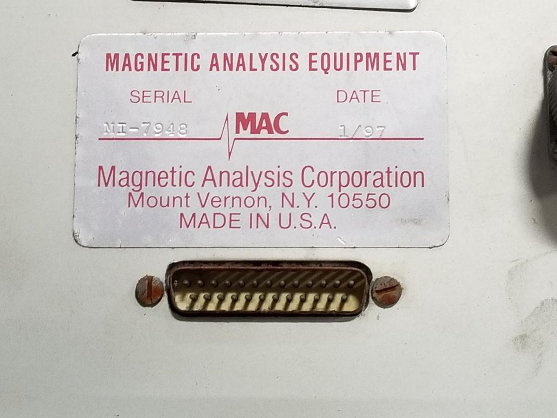 MAC Magnetic Analysis Corp. MAC-20 magnetic detector. - Bild 7 aus 8