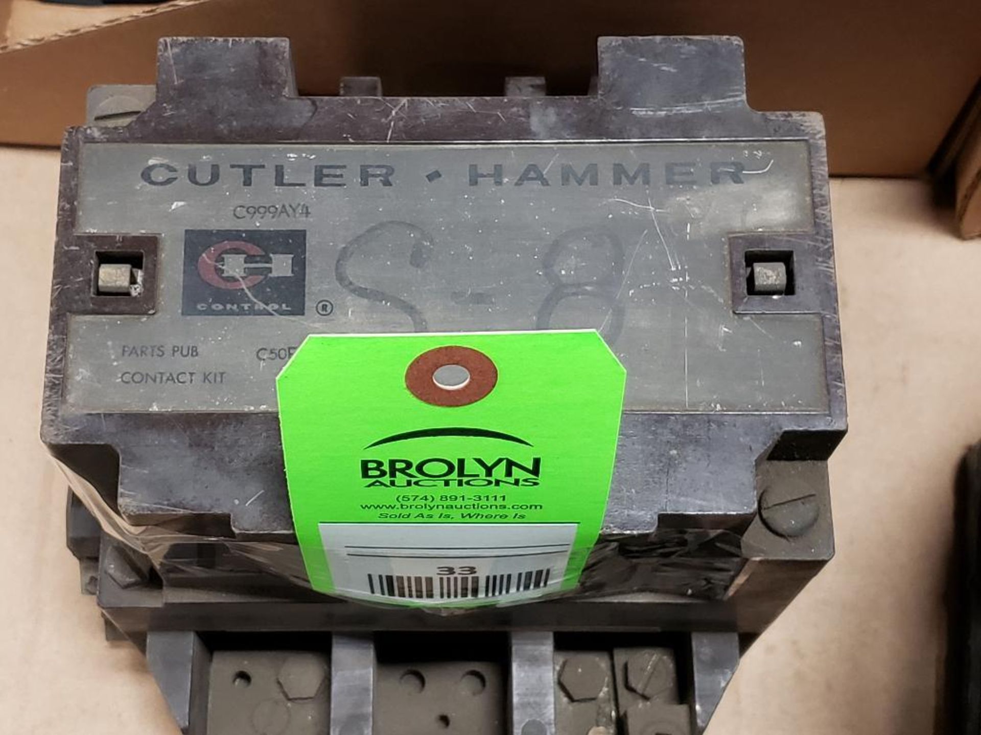Cutler Hammer C999AY4 Contactor.