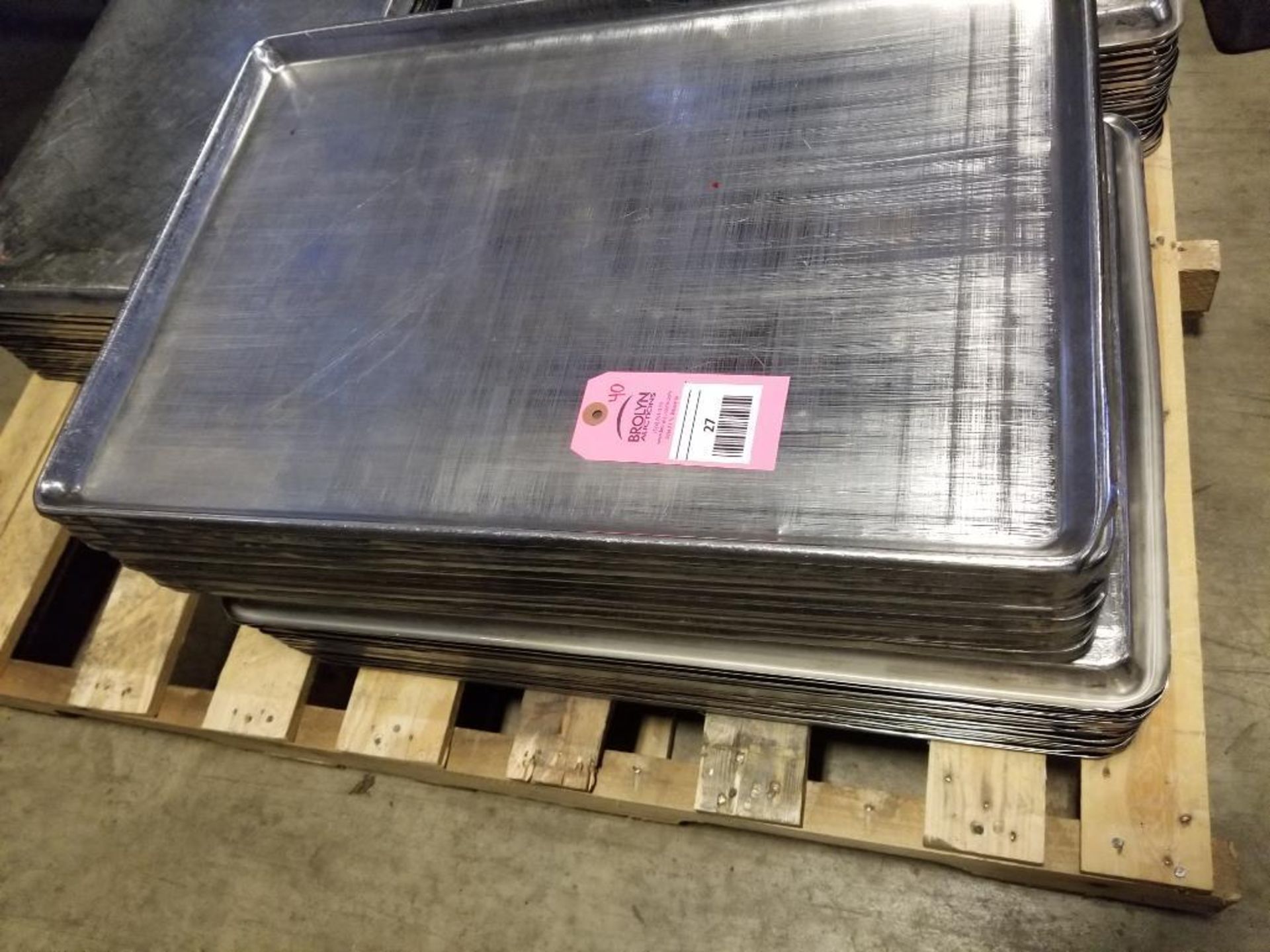 Qty 40 - Baking sheet pan. 18" W x 26" D. - Image 2 of 2