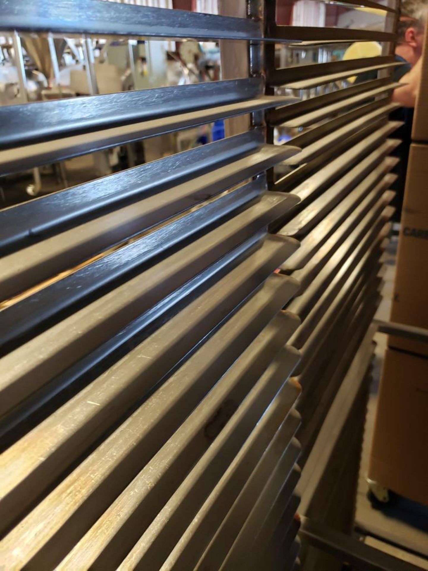 Qty 2 - baking pan rolling rack. 21"W x 68"H x 26"D. - Image 2 of 2