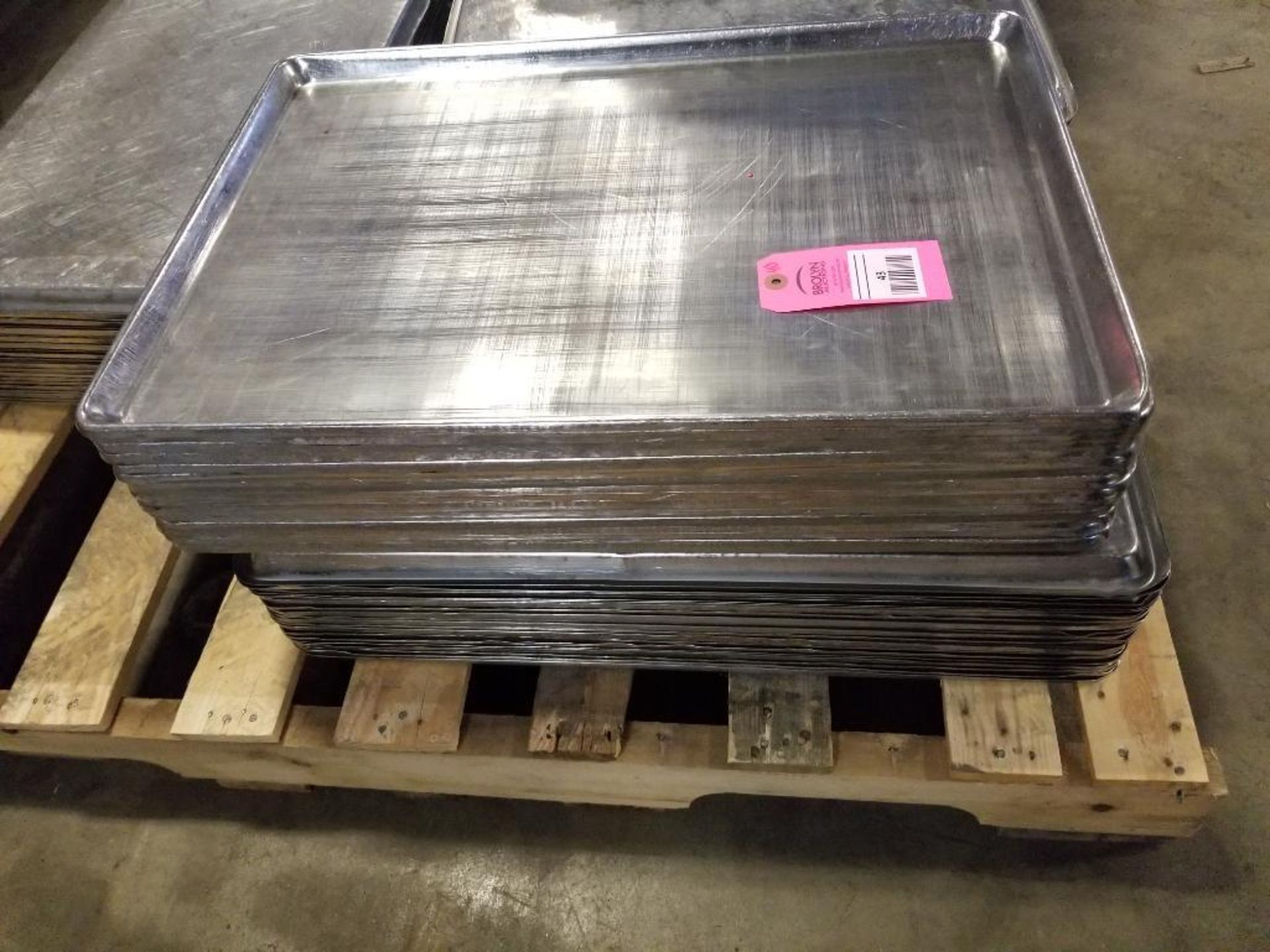 Qty 40 - Baking sheet pan. 18" W x 26" D.