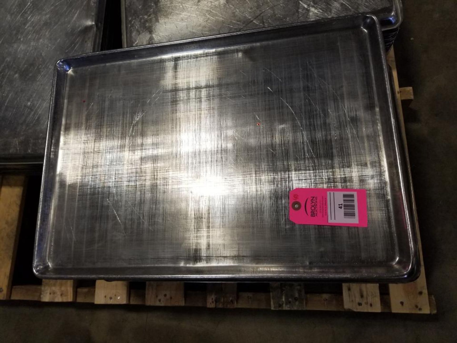 Qty 40 - Baking sheet pan. 18" W x 26" D.