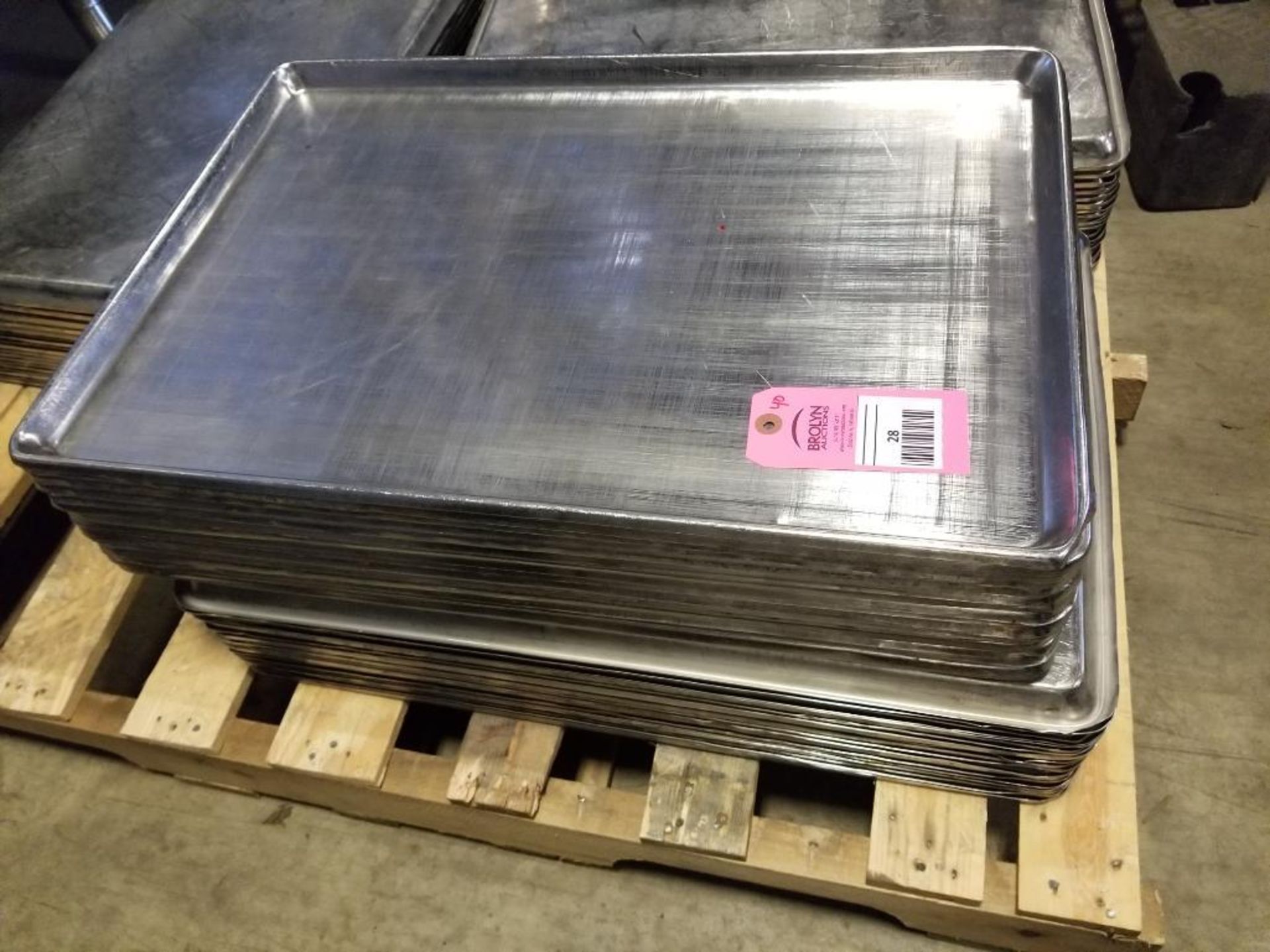 Qty 40 - Baking sheet pan. 18" W x 26" D.