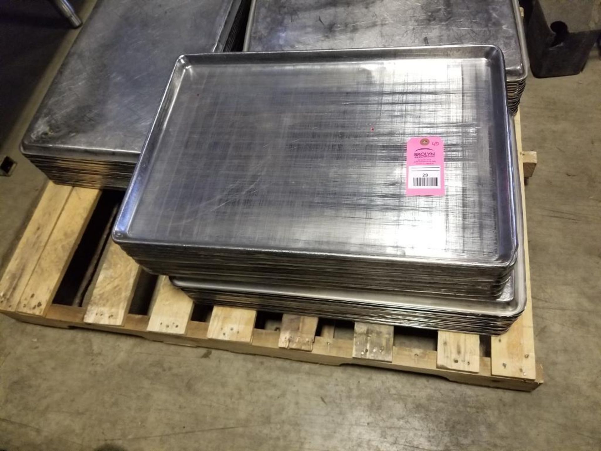 Qty 40 - Baking sheet pan. 18" W x 26" D.