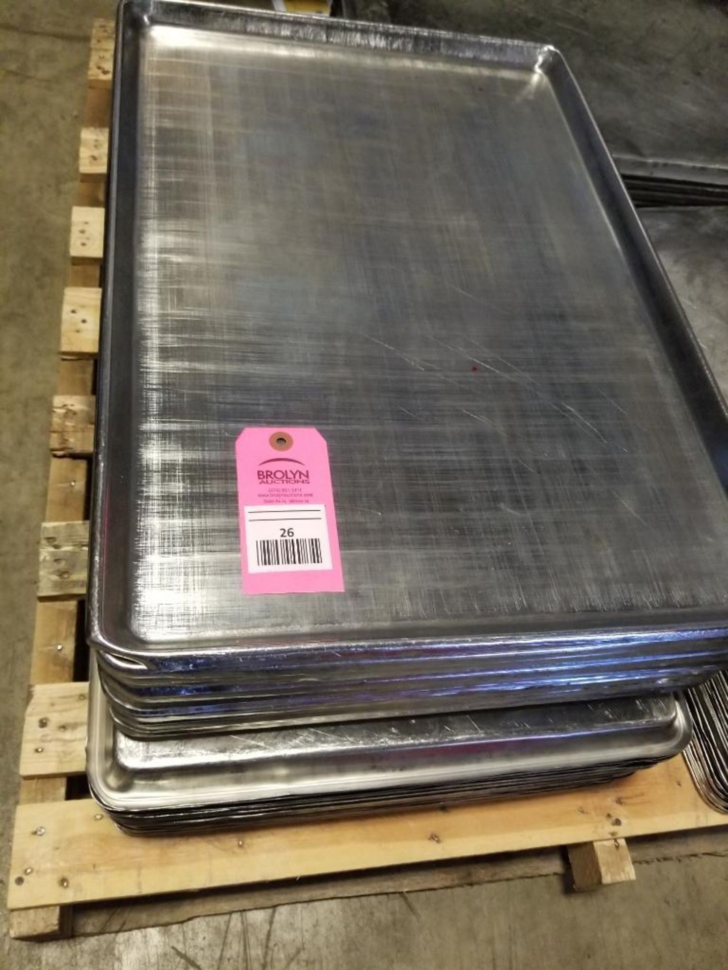 Qty 40 - Baking sheet pan. 18" W x 26" D.