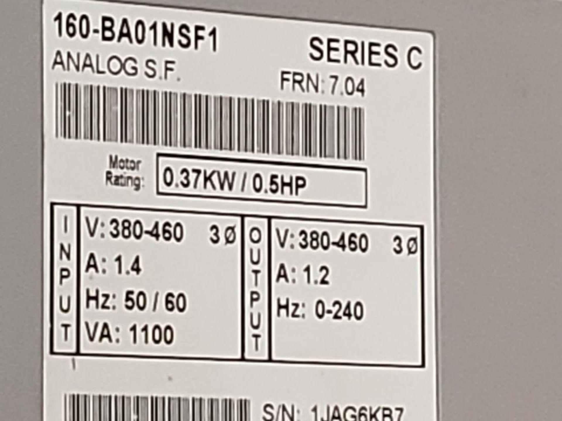 Allen Bradley 160-BA01NSF1 analog s f smart speed controller. - Image 3 of 6