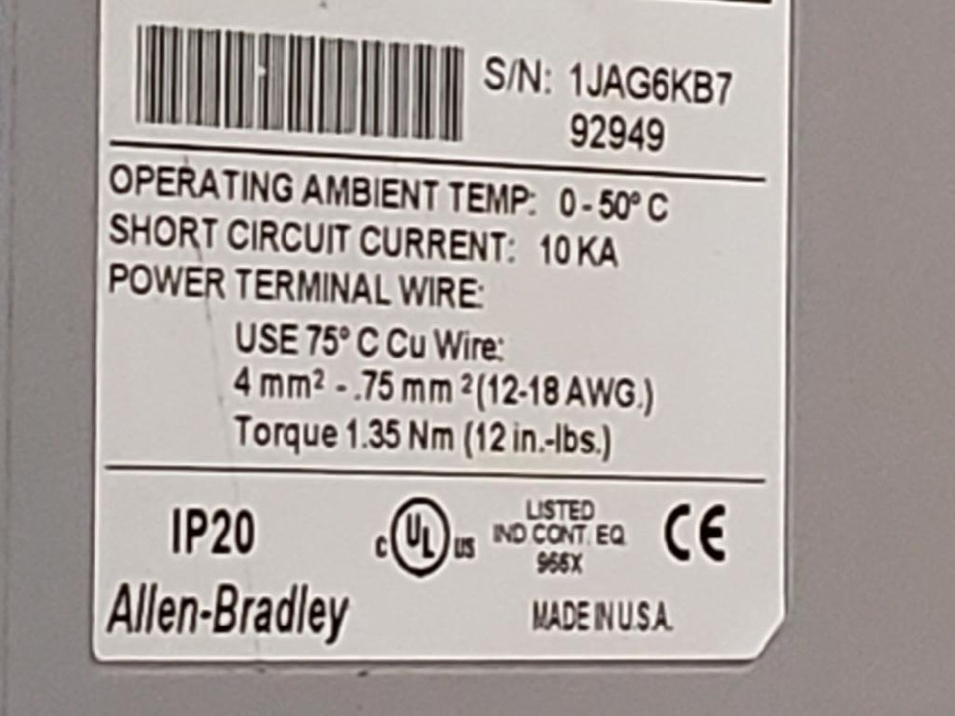 Allen Bradley 160-BA01NSF1 analog s f smart speed controller. - Image 4 of 6