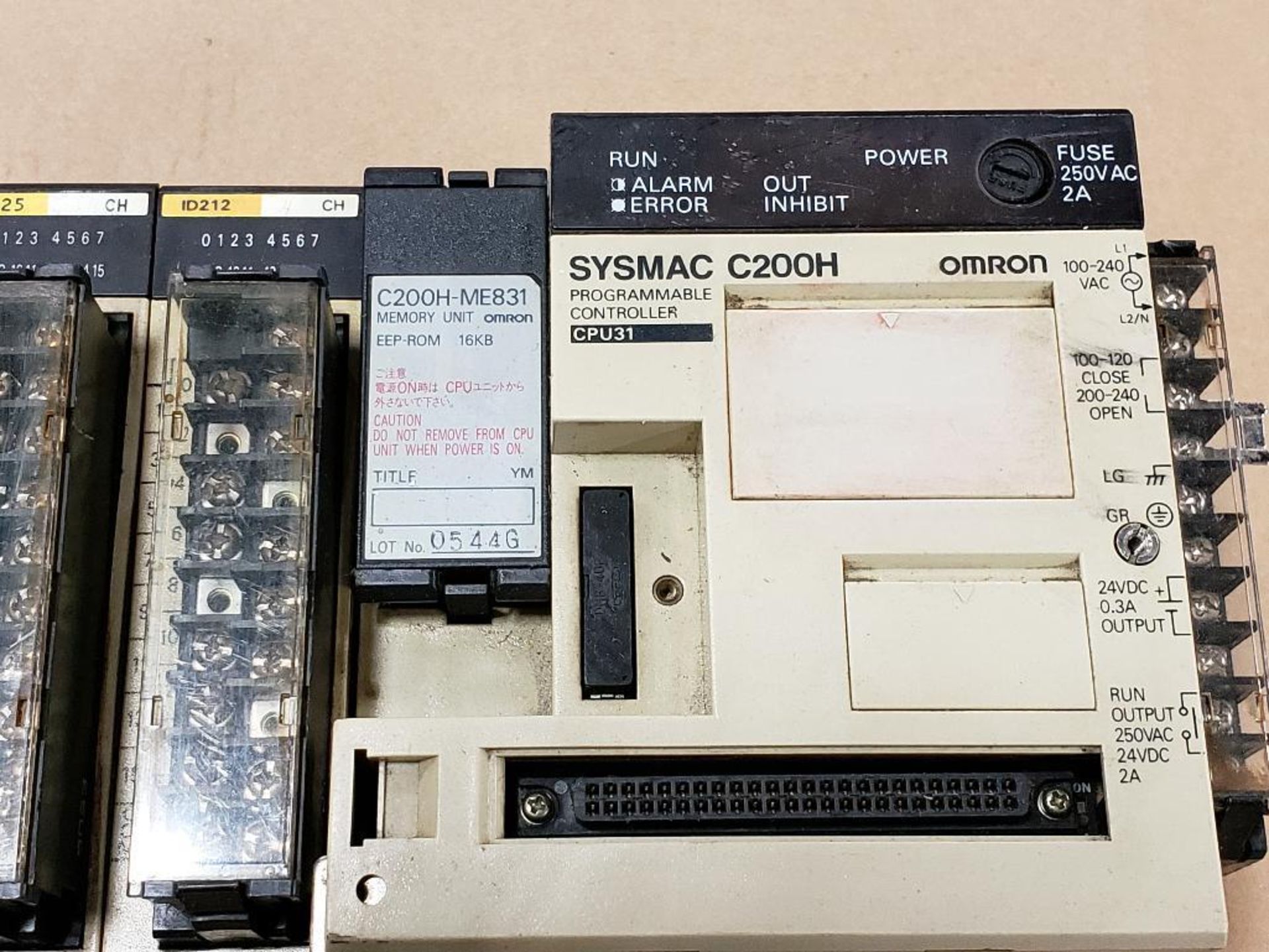 Omron SYSMAC C200H programmable controller. CPU31, C200H-ME831. - Image 2 of 5