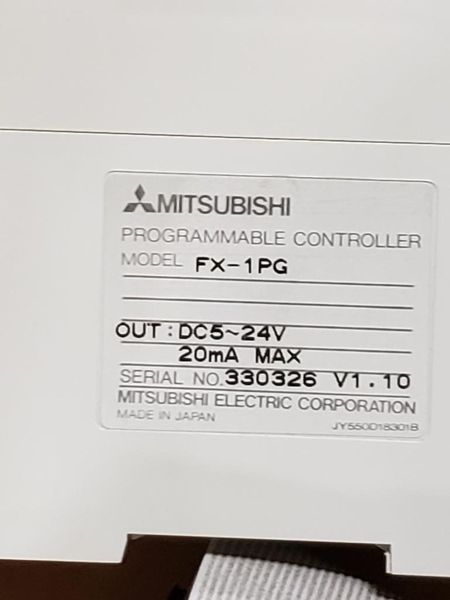 Qty 2 - Mitsubishi FX-1PG Programmable controller. - Image 5 of 6