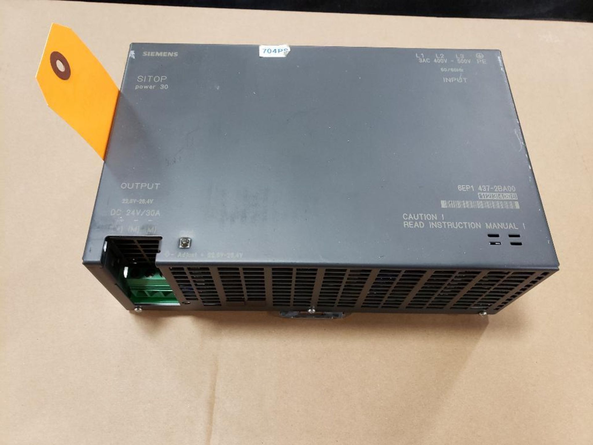 Siemens SITOP power 30 6EP1 437-2BA00 power supply.