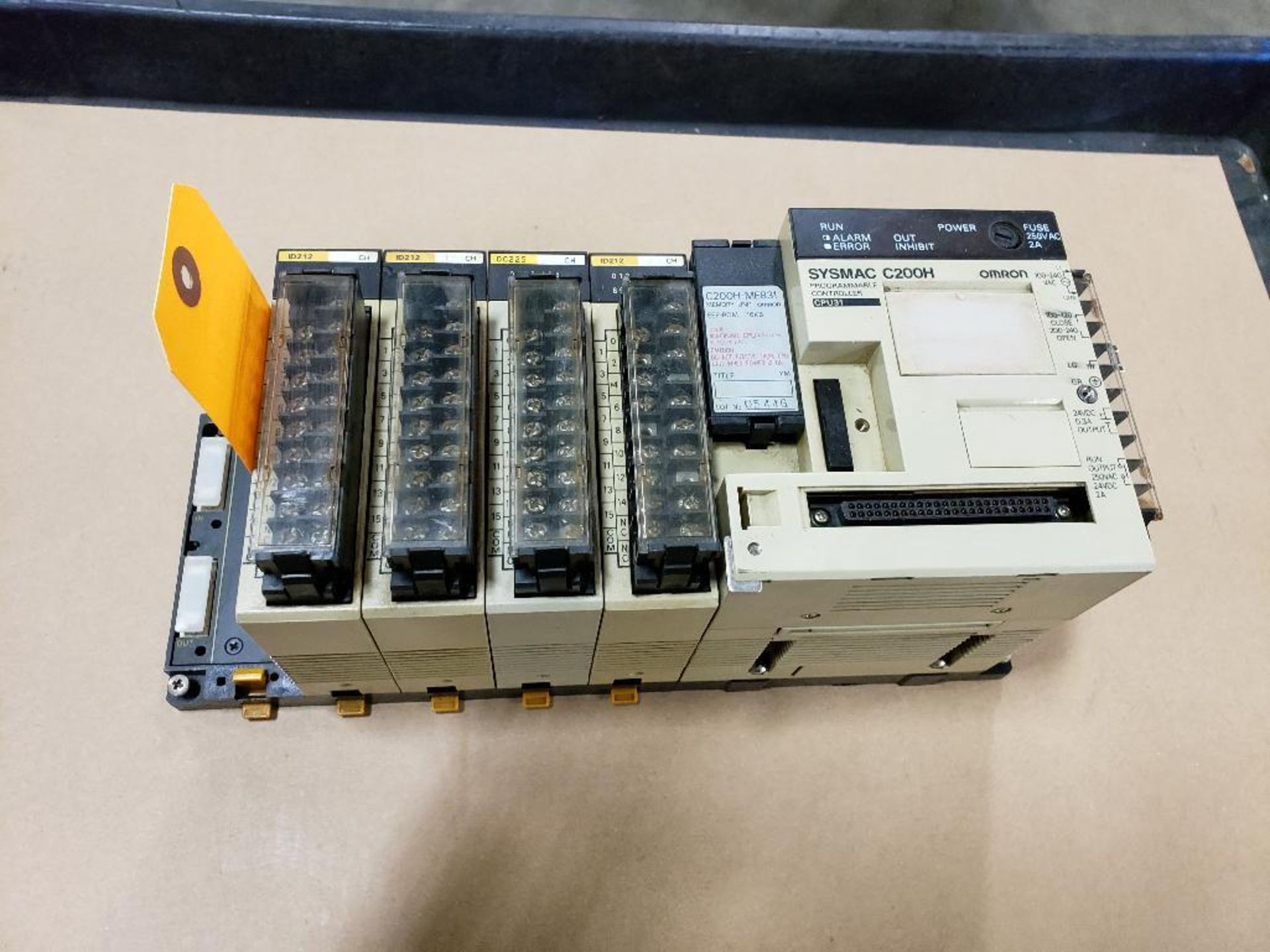 Omron SYSMAC C200H programmable controller. CPU31, C200H-ME831.