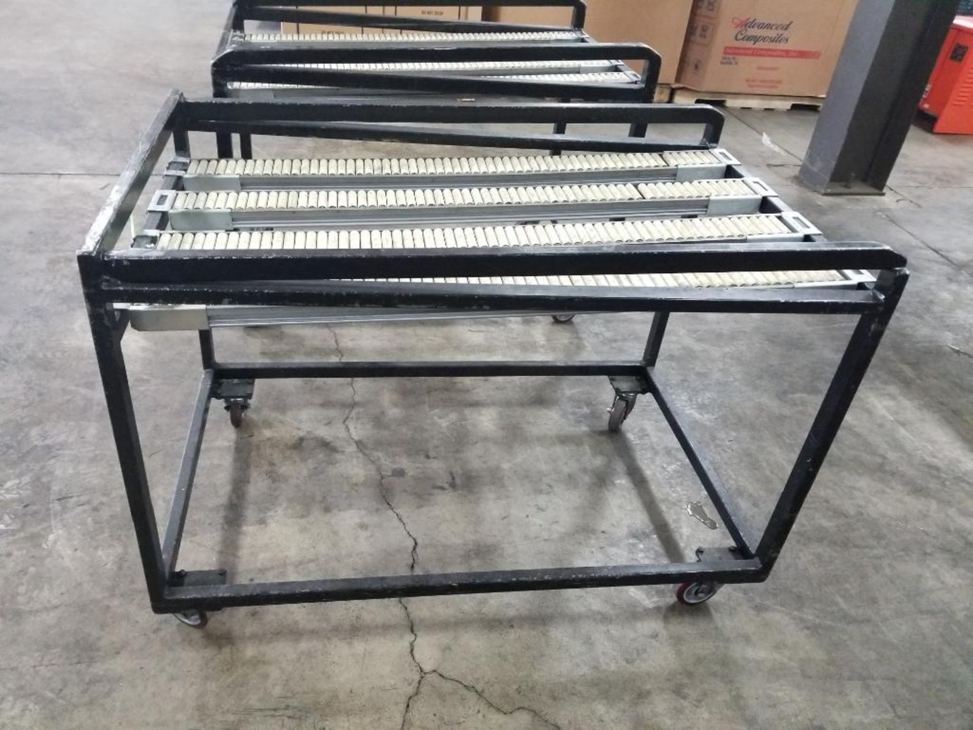 Qty 2 - Industrial single layer roller tables. 48x28x36 each. LxWxH. - Image 3 of 8