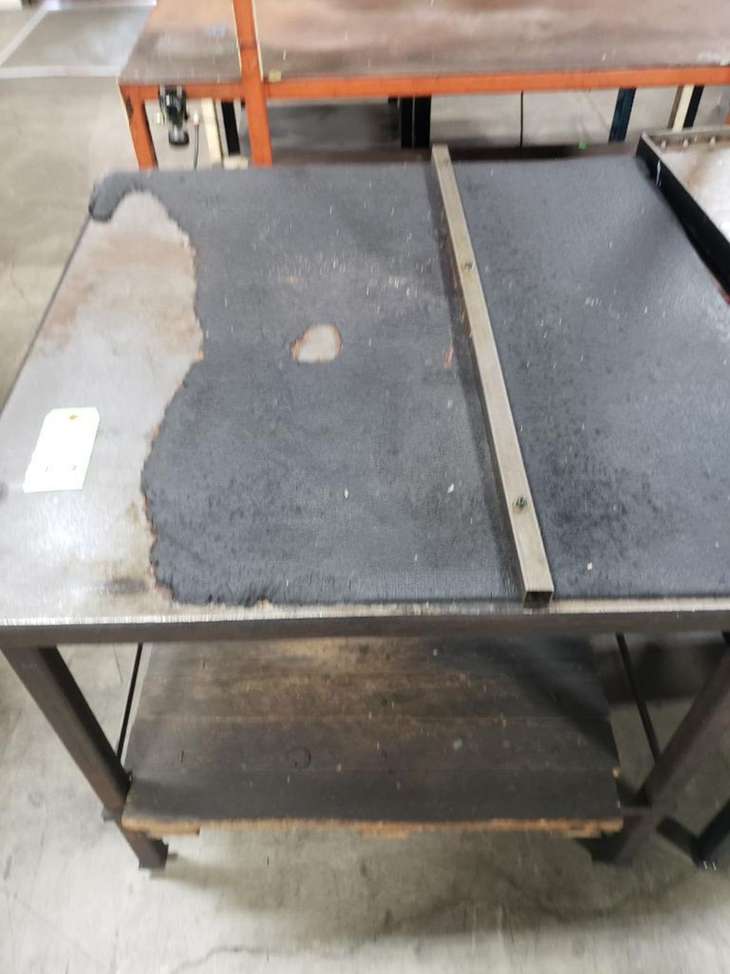 Qty 2 - Industrial work tables. 36x36x34, 37x24x35. LxWxH. - Image 2 of 6