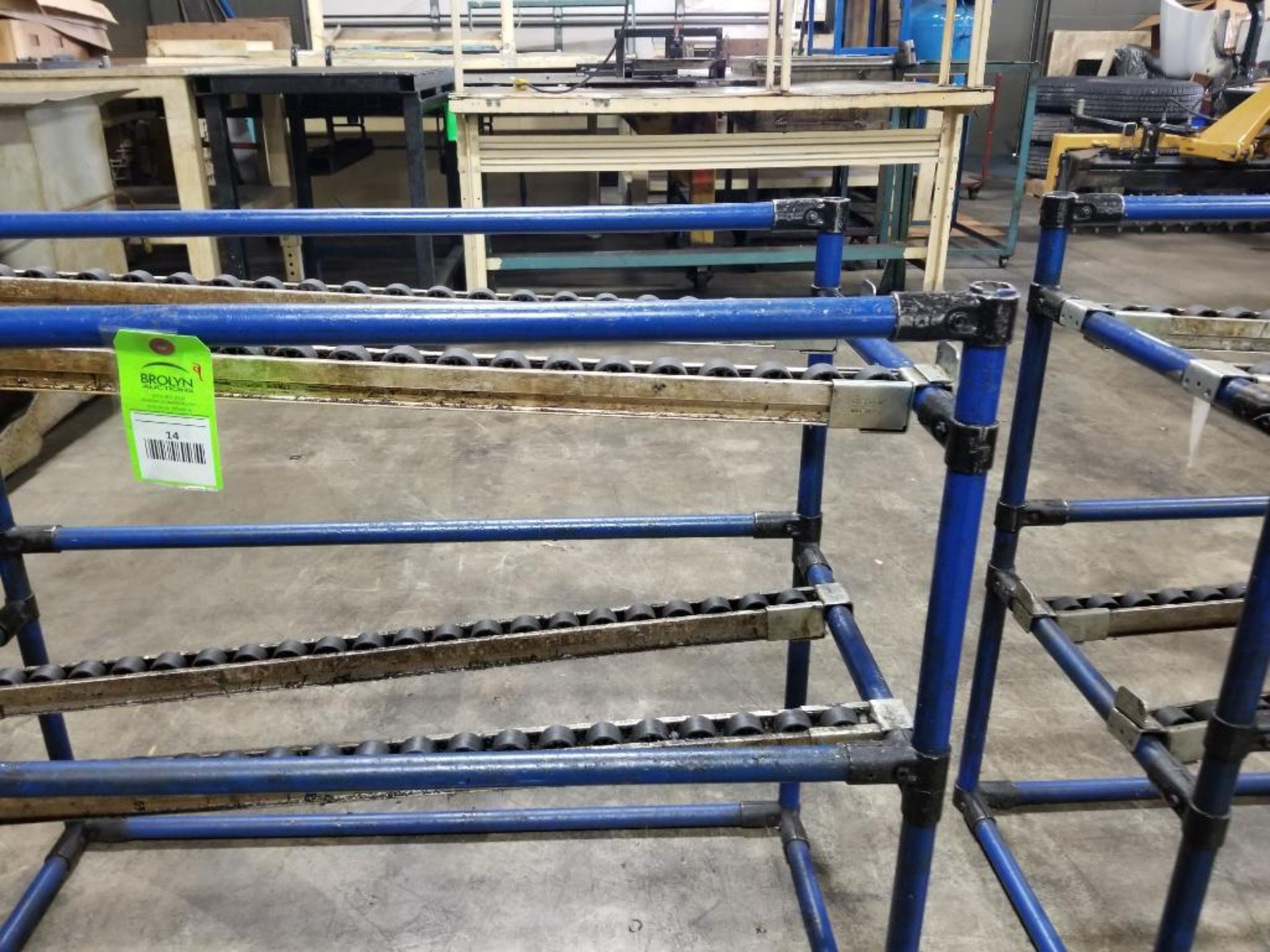 Qty 2 - Two-level roller racks. 39x19x33 each. LxWxH. - Image 4 of 11