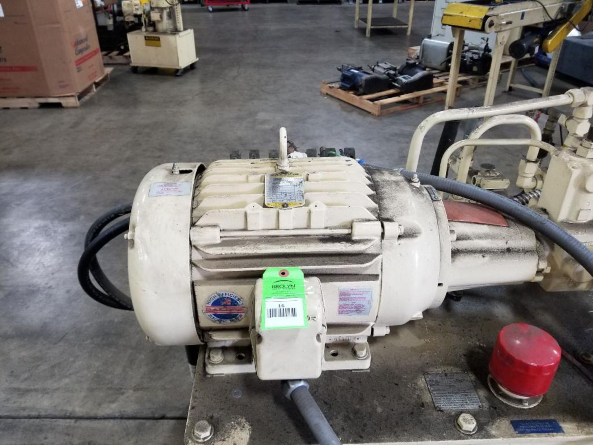 20hp hydraulic powerpack. Continental Hydraulics Polypac Systems Center 9500140. 55-Gallon. - Image 4 of 16