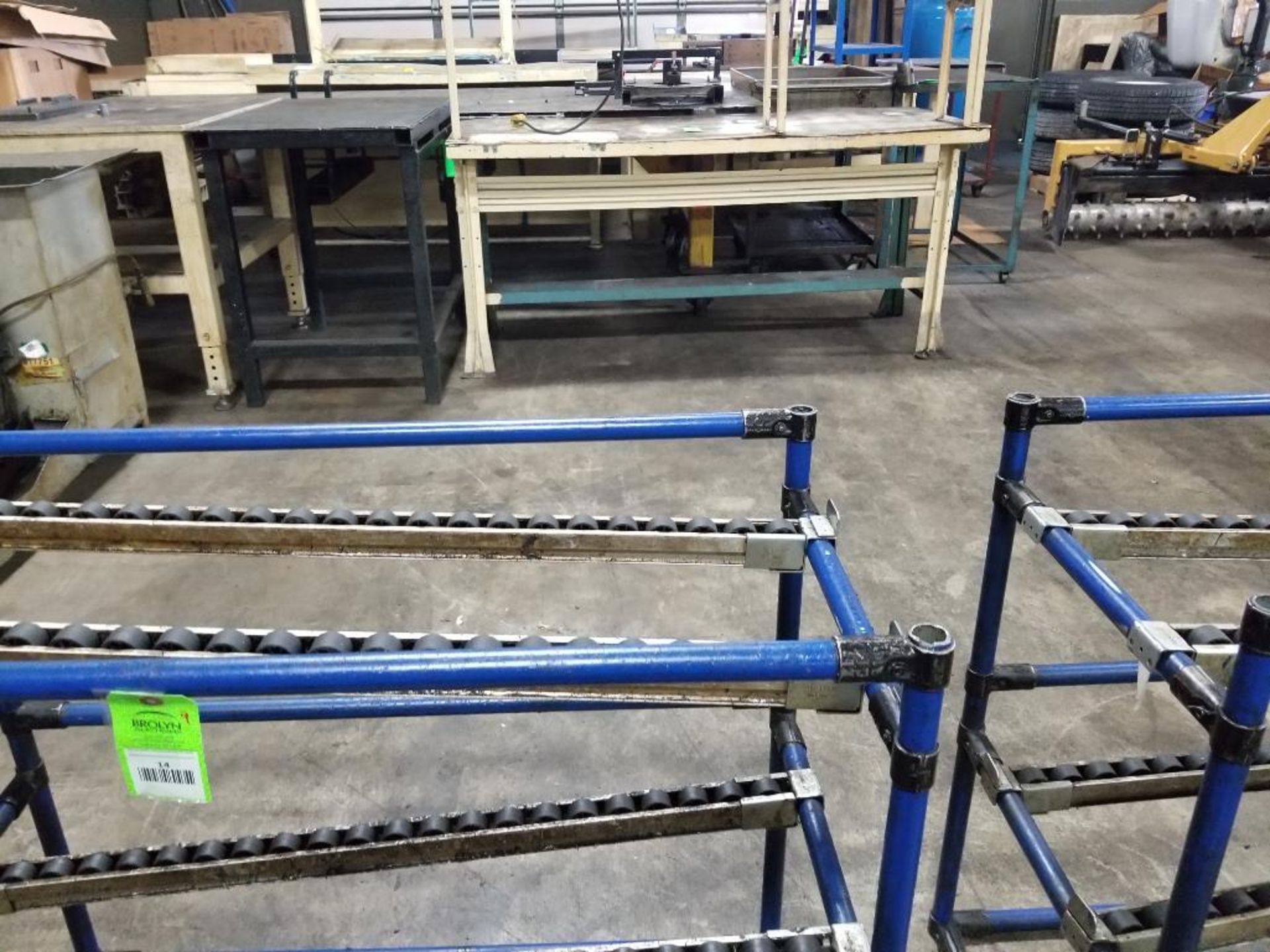 Qty 2 - Two-level roller racks. 39x19x33 each. LxWxH. - Image 3 of 11