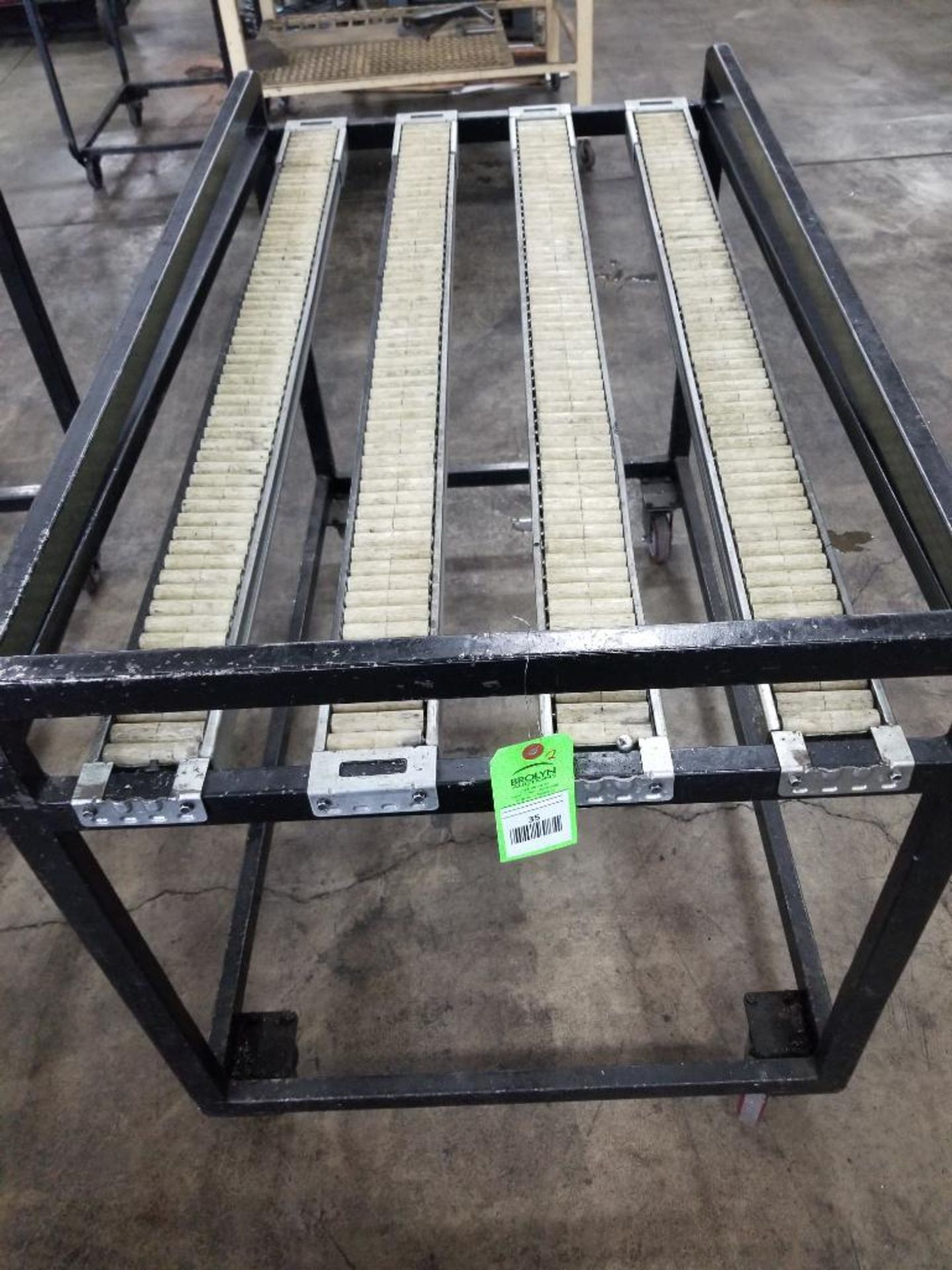 Qty 2 - Industrial single layer roller tables. 48x28x36 each. LxWxH. - Image 2 of 8