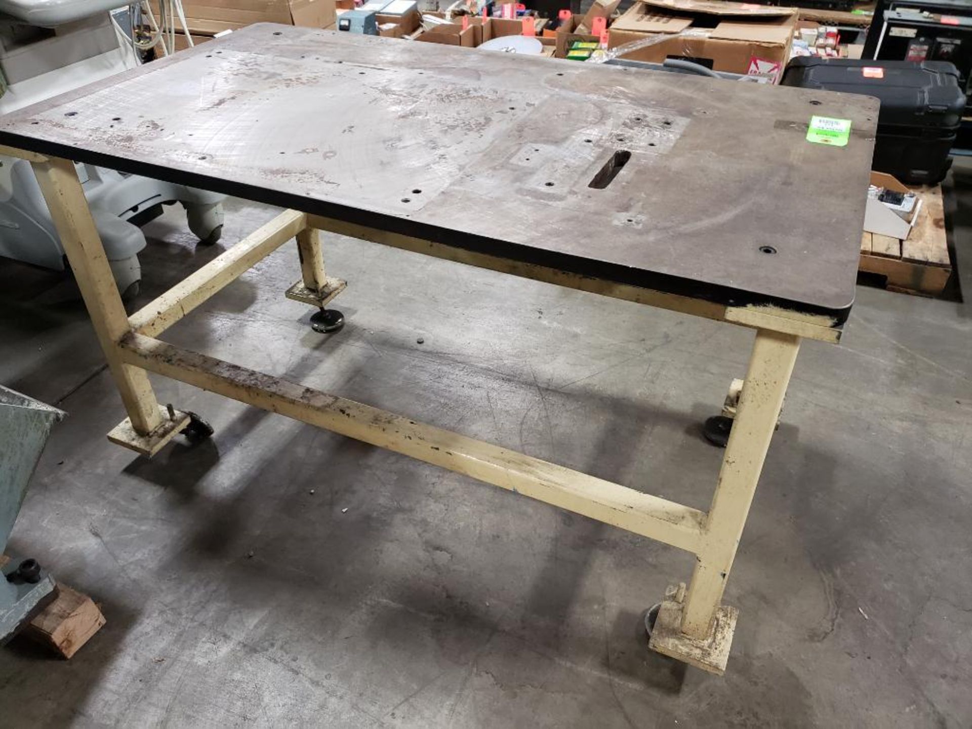 Industrial steel top welding work table. 54x30x32. LxWxH. - Image 3 of 6