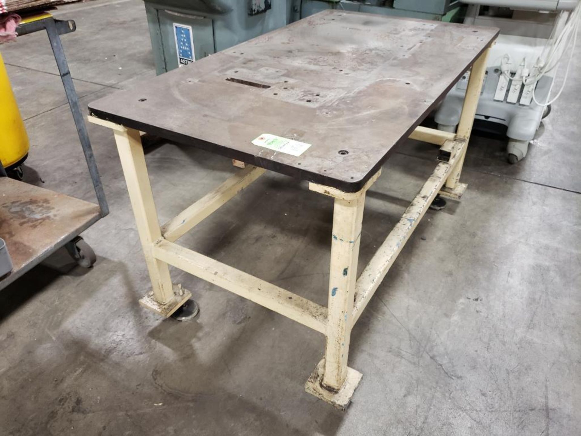 Industrial steel top welding work table. 54x30x32. LxWxH. - Image 2 of 6