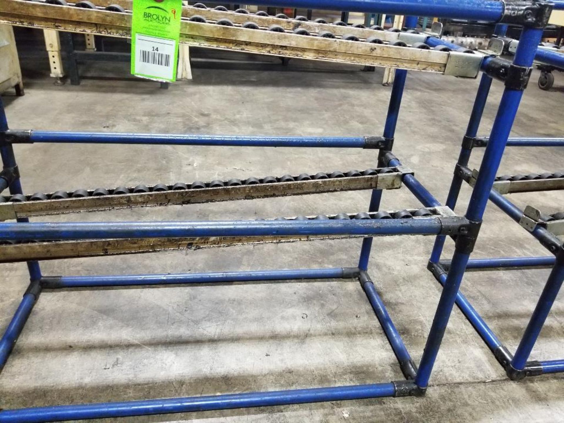 Qty 2 - Two-level roller racks. 39x19x33 each. LxWxH. - Image 6 of 11