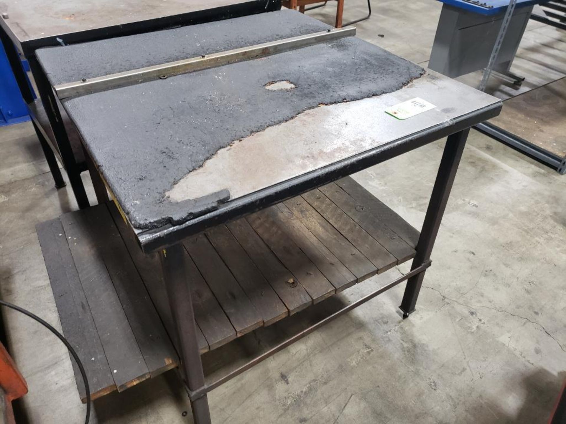 Qty 2 - Industrial work tables. 36x36x34, 37x24x35. LxWxH. - Image 4 of 6